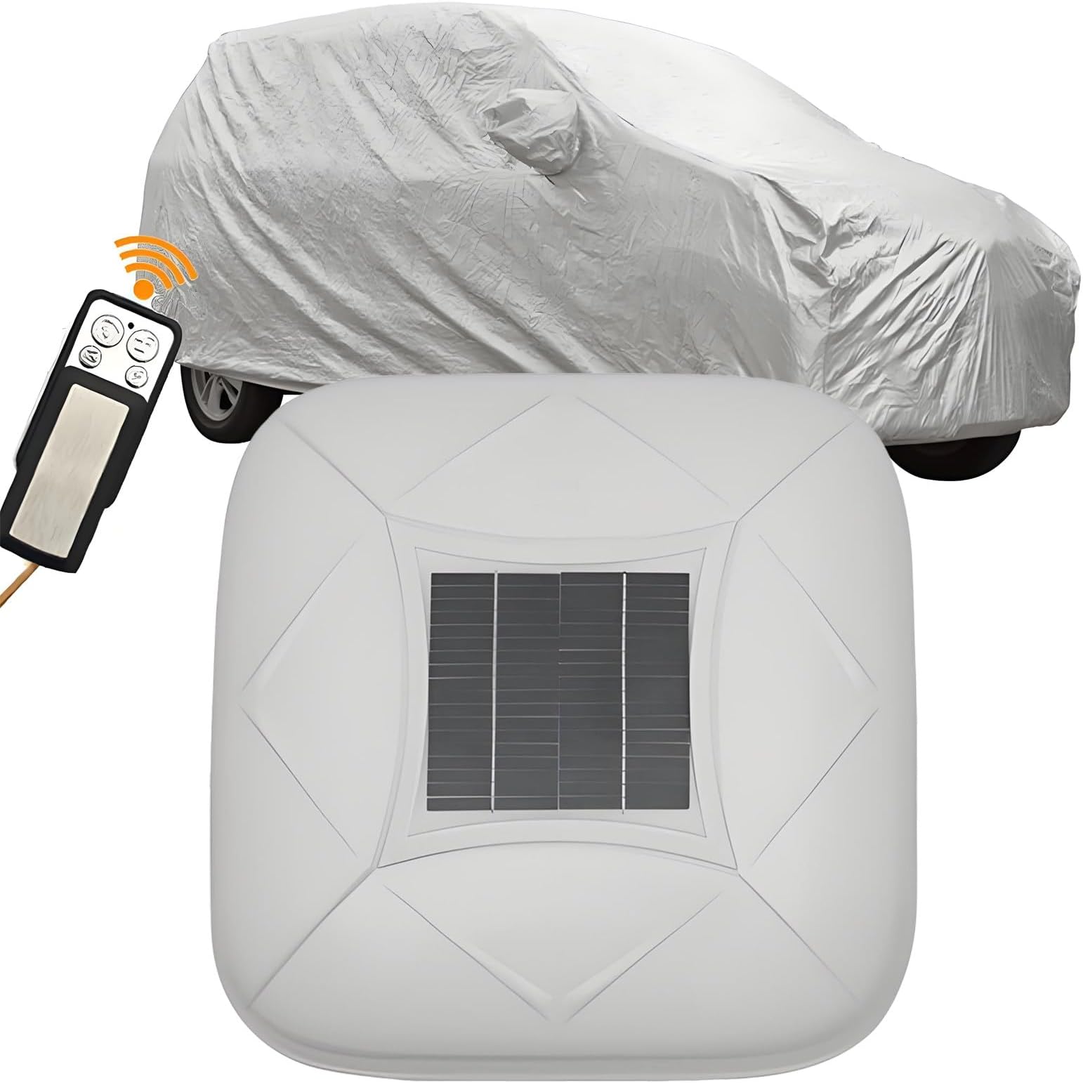 Automatic Smart Car Cover - Solar Powered, Remote Control, All-Weather Waterproof Windproof Protection for Cars Outdoor, Universal Fit G