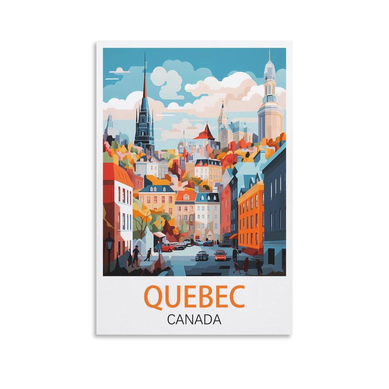 Metal Tin Sign Plaque Poster,Quebec Canada,Vintage Plaques Poster Plaque Decor Retro Posters Gallery Wall Art Print 20x30cm