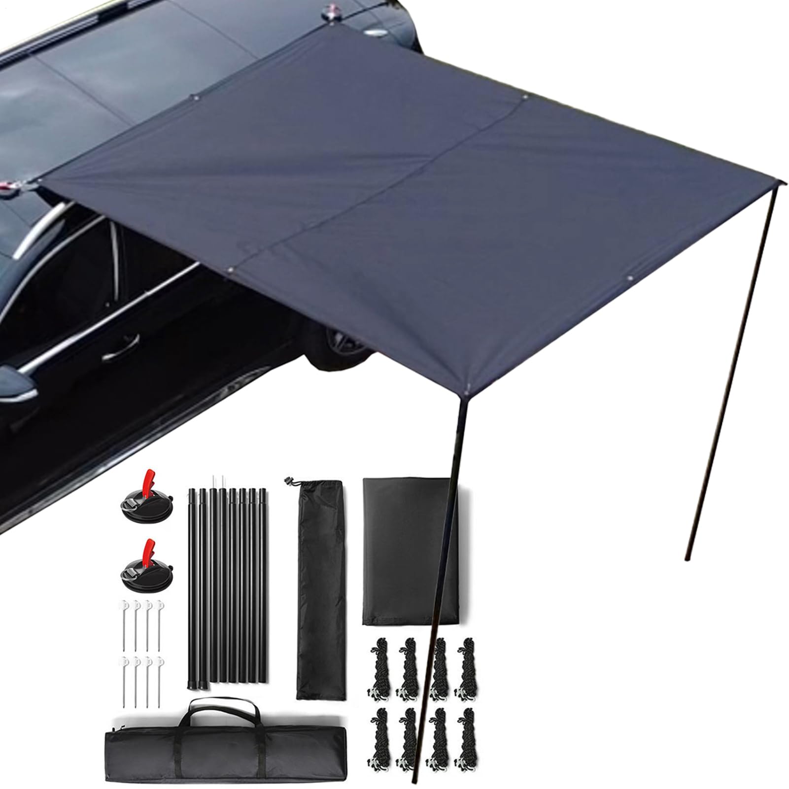Store de toit pour voiture - Élégant camping - Protection solaire UV50+ résistant aux intempéries - PU3000 mm - Store latéral pour et sur-atterrissage (matériel inclus dans la livraison) - Utilitaire
