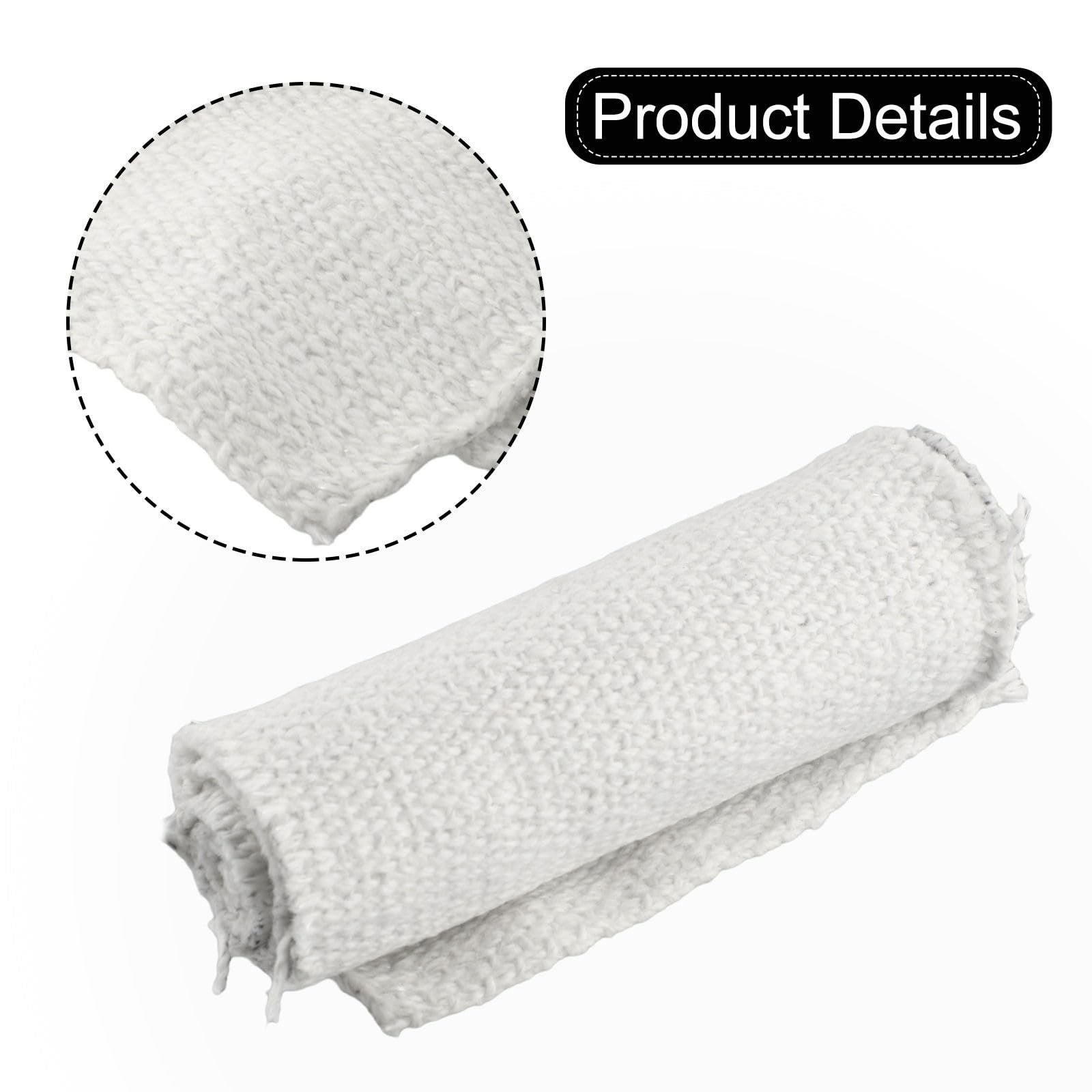 Manta ignífuga de fibra de cerámica de 2 mm, 1260 °C, resistente a altas temperaturas, para protección de puertas y tuberías de horno (1 m x 0,5 m)