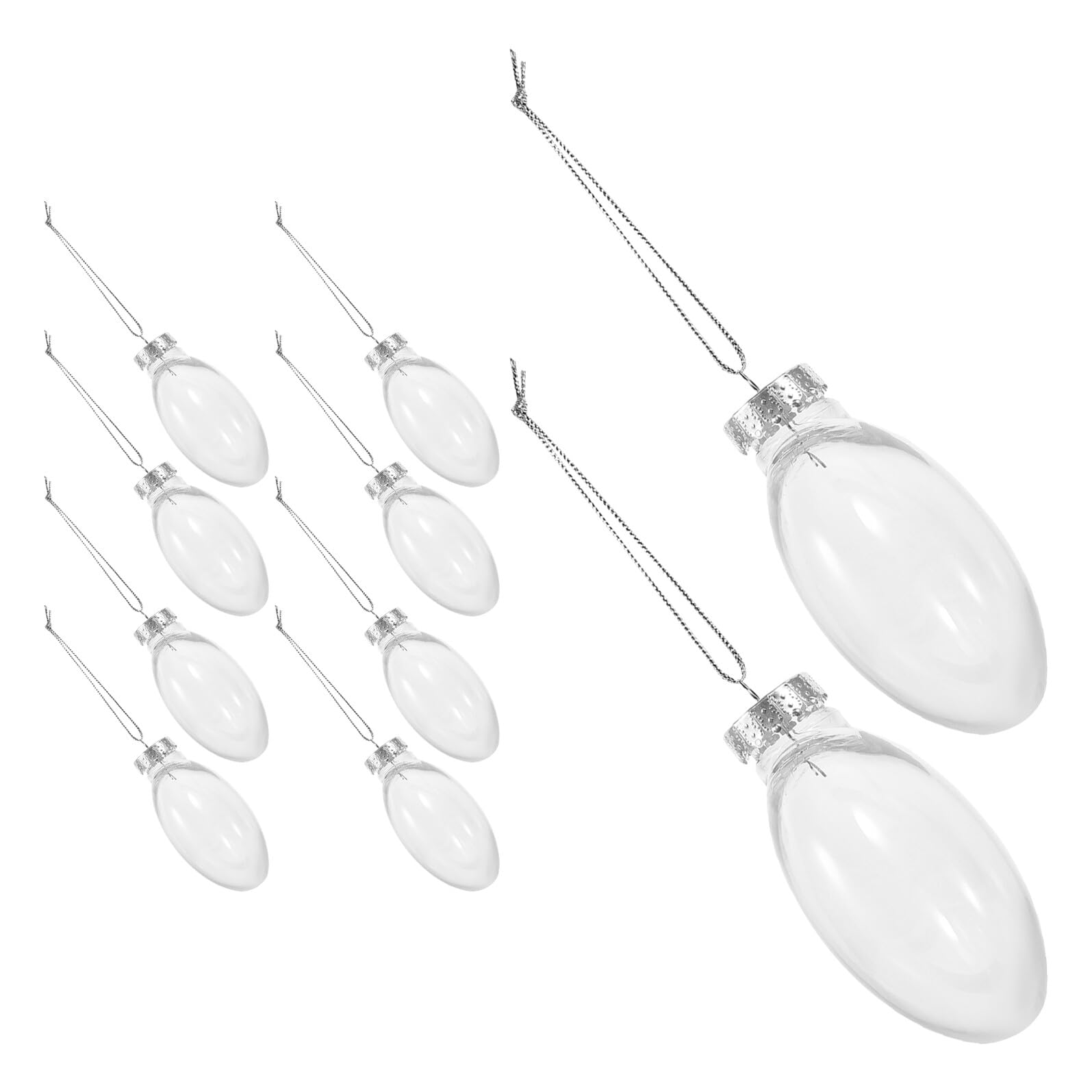 VALICLUD 30 Pièces Transparent Flat Disc Ornaments Fillable Plastic Baubles for Holiday Crafts DIY Wedding Favors Memory Keepsakes Shatterproof and Large Opening Design
