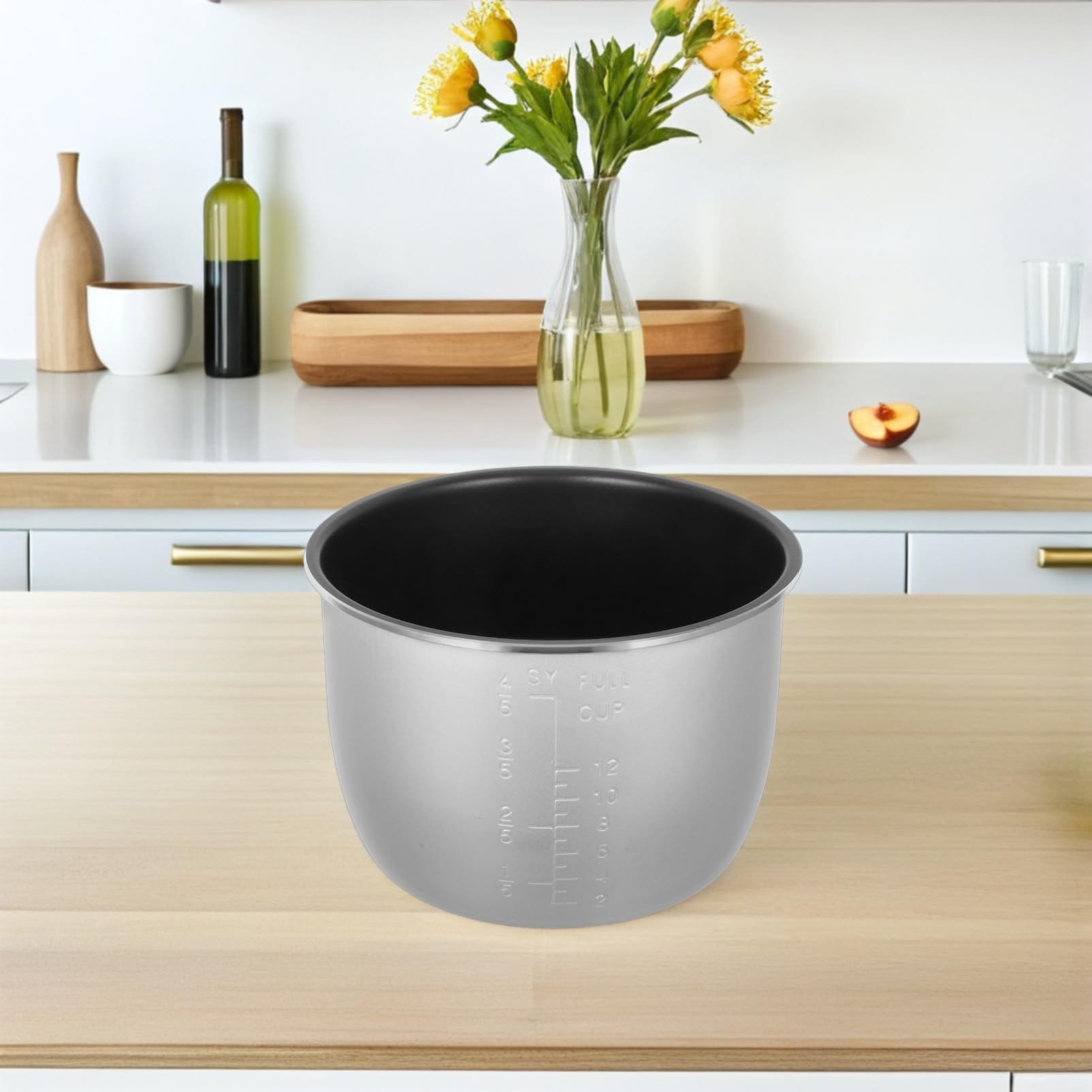 STOBAZA Pentola Interna Alta Efficienza Termica per Cuociriso da 6l in Lega di Alluminio Compatibile per Uso Quotidiano Domestico