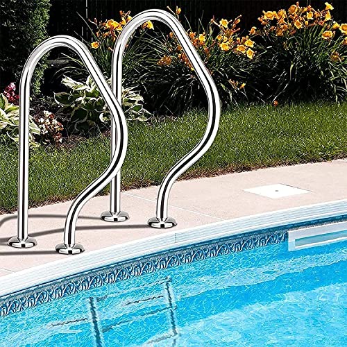 Barandal para piscina de acero inoxidable con accesorios completos miniatura 2