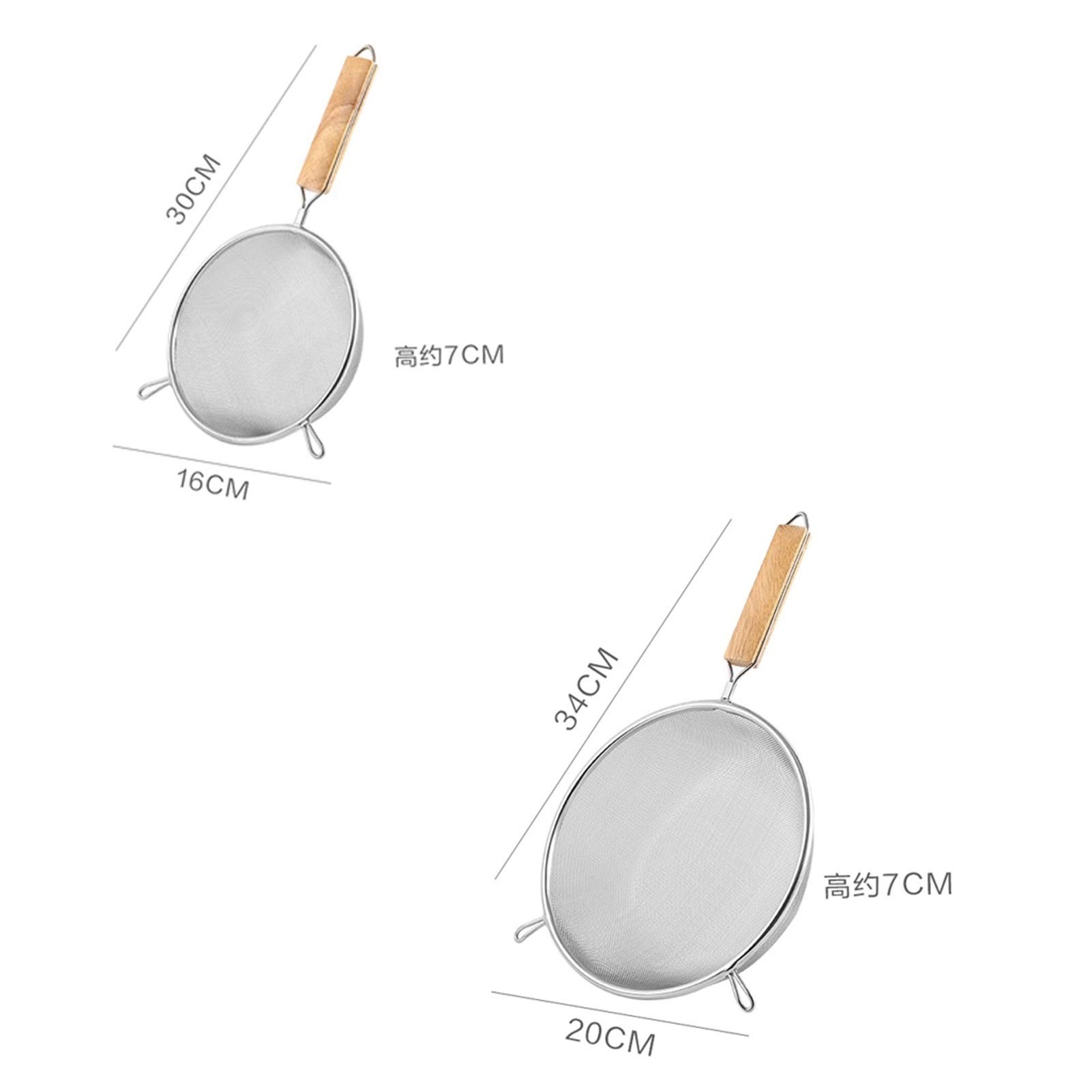 Schaumlöffel Sieb Schöpfkelle Leichte Premium-Qualität feines Mesh-Sieb Food-Sieb Food Scoop große Scoop-Kollegen Edelstahl feine Mesh-Sieben Schaum Abseihlöffel (Size : Medium)