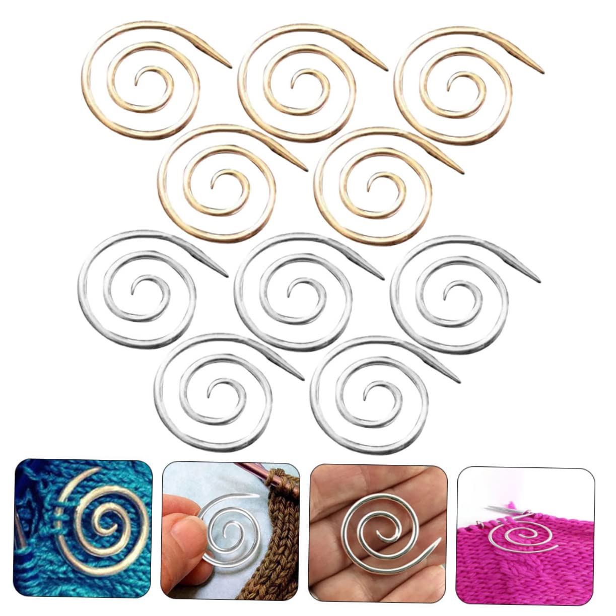SEWACC 40piezas Agujas De Tejer Circulares Agujas De Tejer De Aleación Para Proyectos Incluye y Doradas Herramientas Para Mujeres y Principiantes