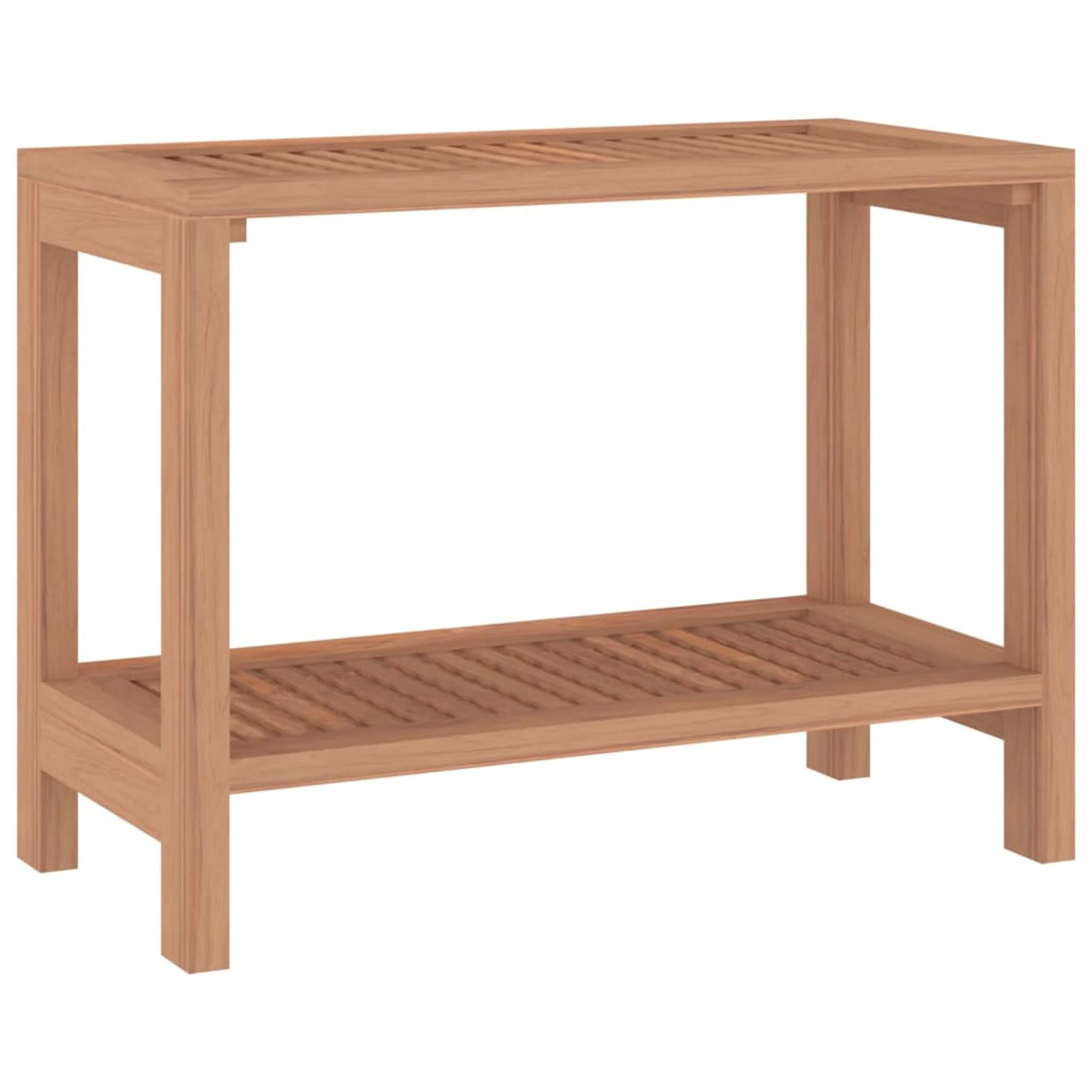 Ławka prysznicowa z drewna tekowego 60 x 30 x 45 cm - meble łazienkowe z litego drewna i stylowa, idealna do prysznica spa lub wanny, wodoodporna konstrukcja