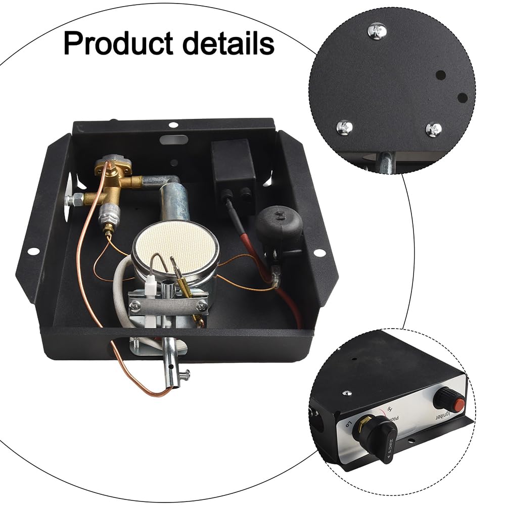 Terrassenstrahler Brennermodule 47000 BTU Terrassenstrahler Brenner Steuerbox Ersatzteile Glasrohrheizungen Steuereinheit mit Thermoelement für Außenturm Propangasheizungen (B)