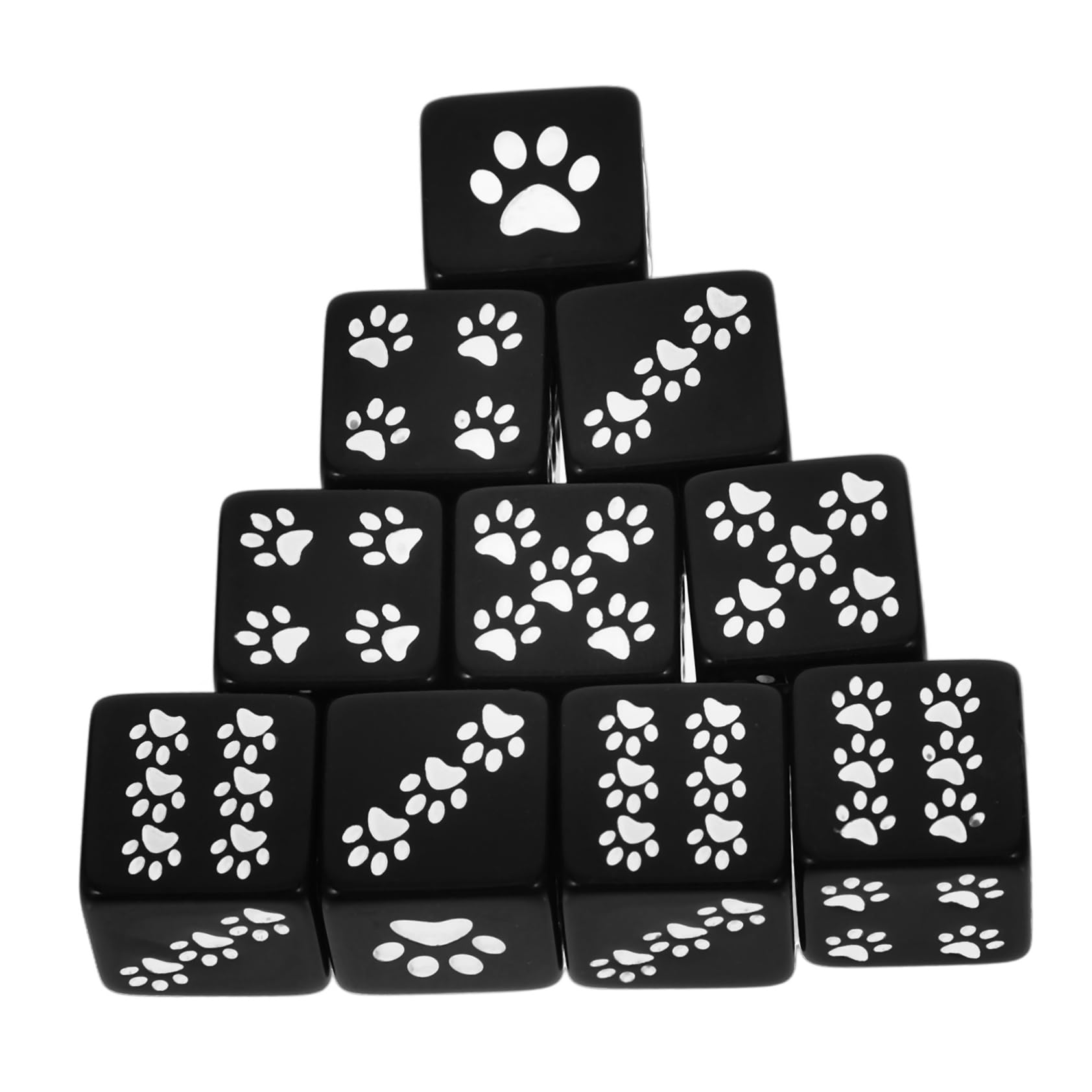 Abaodam 50 Pièces Dés À Motif De Patte Dés Dés pour De Hasard Accessoires De Dés Dés Portables De Société Dés Dés en Résine Dés De Divertissement Dés Multi Faces Disposition des