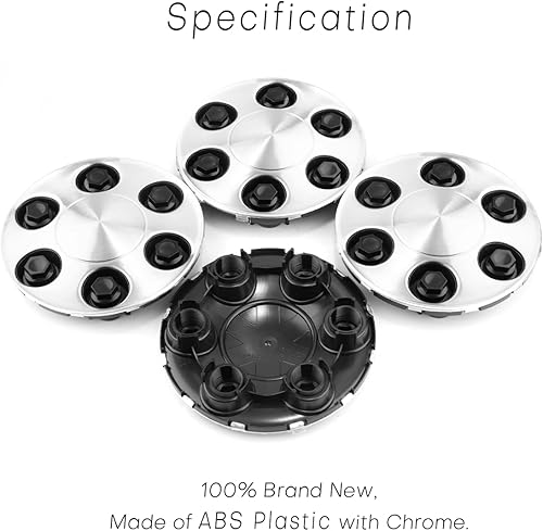 Miniatura 5 de Tapones centrales de rueda para Chevy Chevrolet Silverado Avalanche Tahoe Suburban 2007-2013 Tapacubos centrales de rueda de 17 pulgadas x 7 12