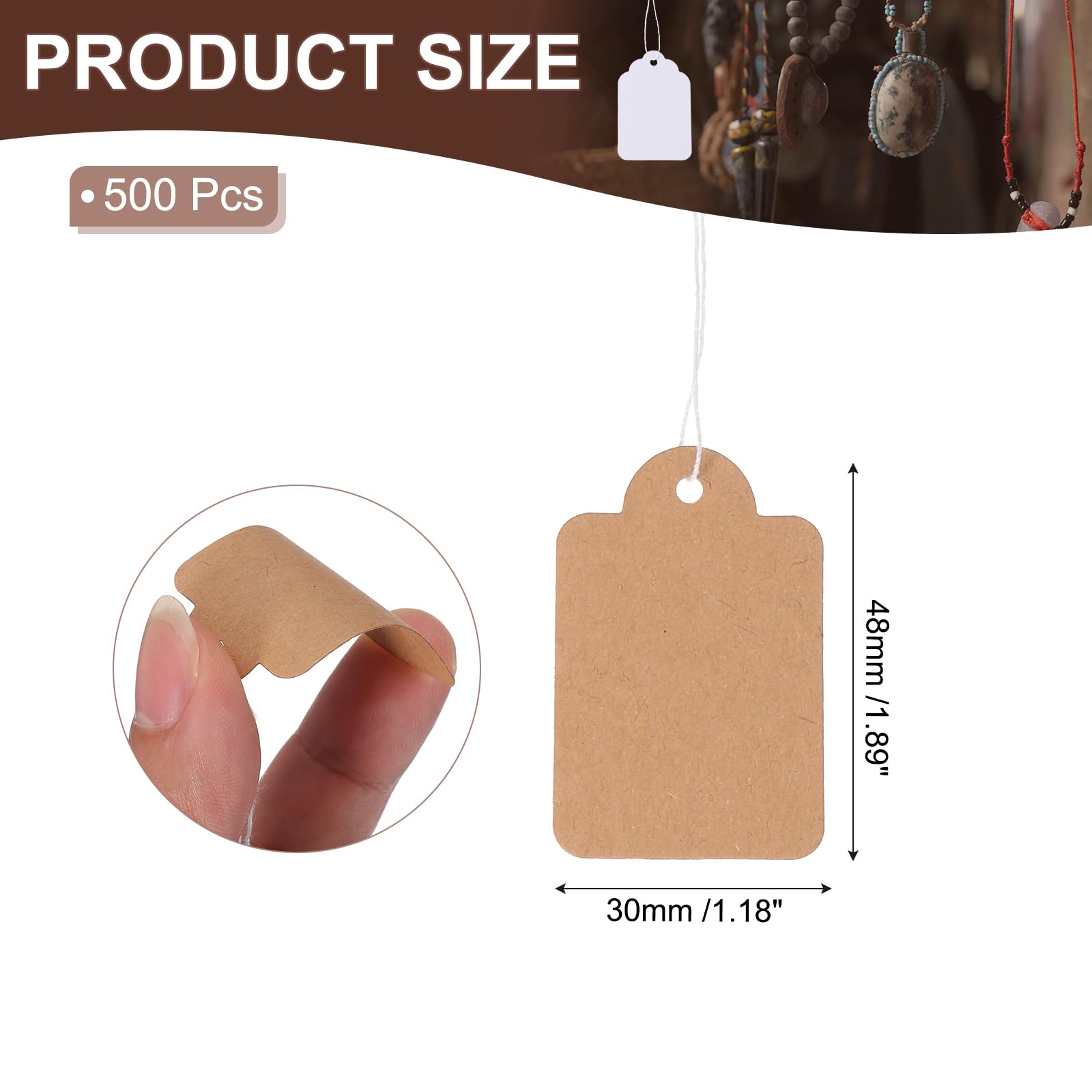 PATIKIL Price Tags with String Attached - Image 2