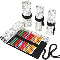 Vista 37 de DIYOMR Funda enrollable para lápices de 24/36/72 ranuras, lápices de colores para artistas, bolsa enrollable para lápices de dibujo, pinceles