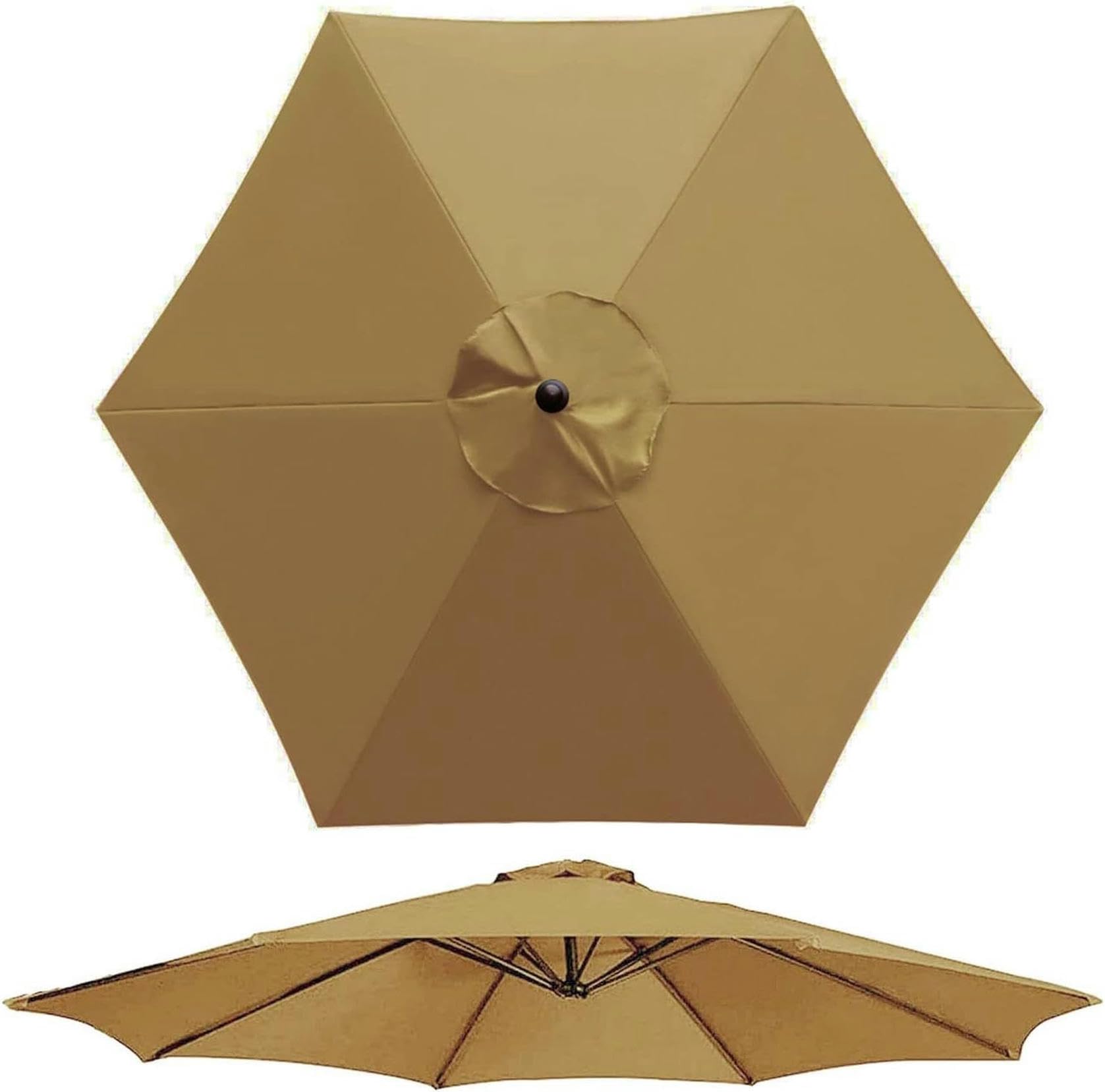Tela de recambio para sombrilla de 2.7m y 3m de patio con toldo impermeable de 6 y 8 varillas