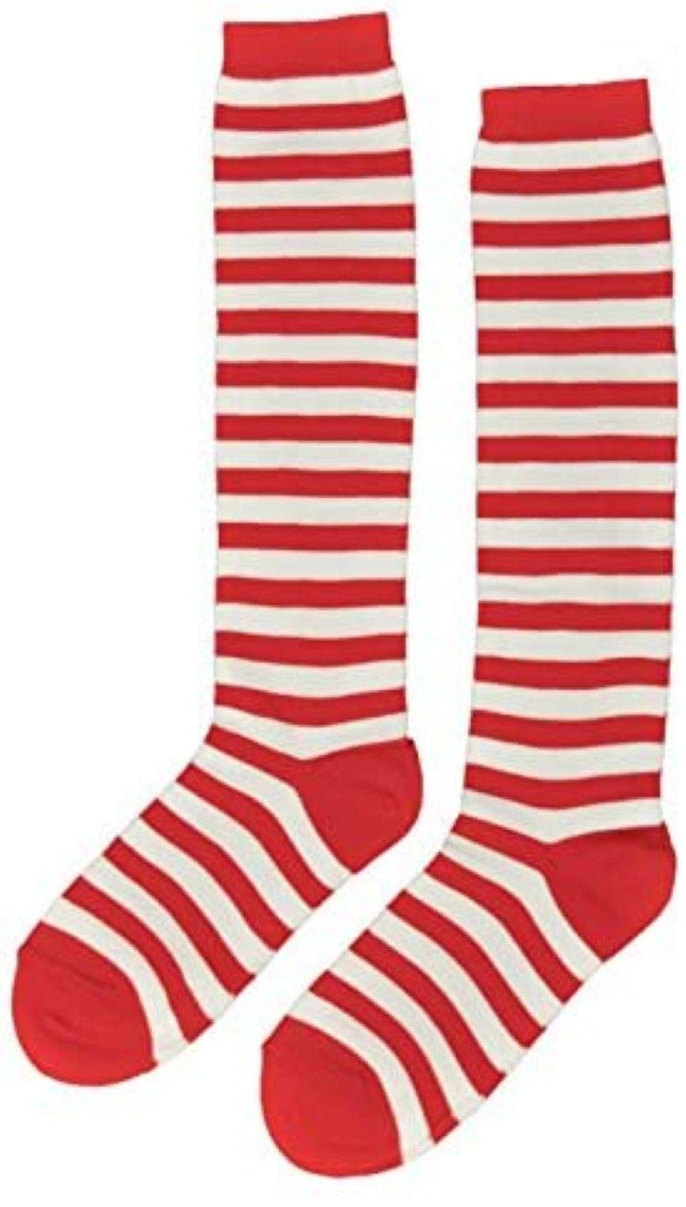 赤とグレーのストライプソックス B:MING by BEAMS（ビーミング by ビームス）ストライプ ソックス