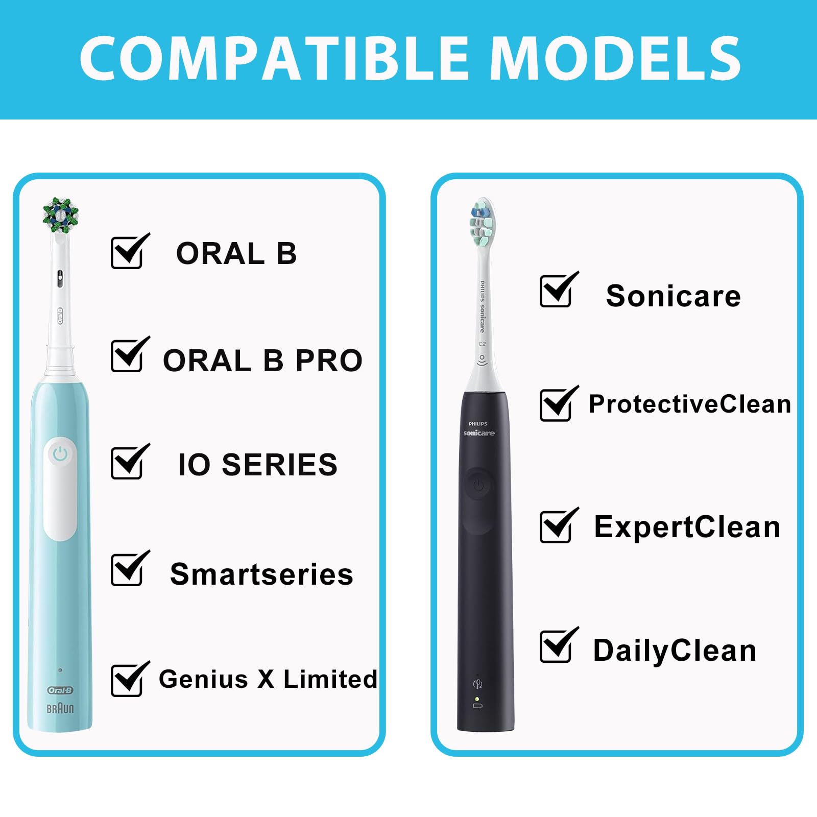 Estuche de viaje para cepillo de dientes eléctrico Oral B/Oral-B Pro 1000 1500 5000 7000 y Philips Sonicare 4100 1100 5300 5100 6100/iO, bolsa protectora rígida de almacenamiento (funda degradada con