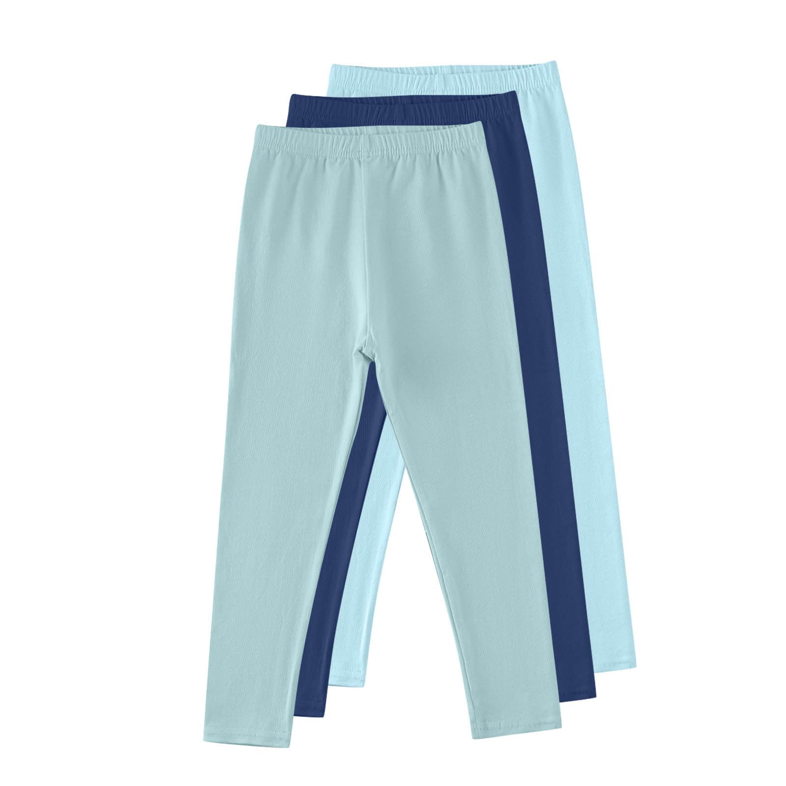 Leggings Niña Pack de 3,Suaves y Transpirable Mallas Elásticas Deportivas Pantalones Largos de Algodón Cómodos Color Sólidos Baile Escolar Legging Infantil Ropa Niñas para 3-13 Años