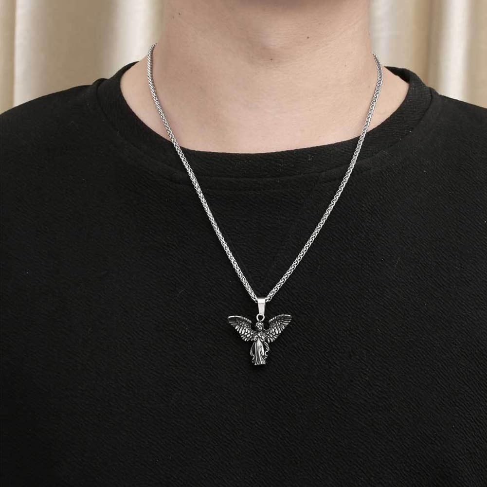 Amazon.co.jp: バイキングエンジェルネックレス レディース メンズ