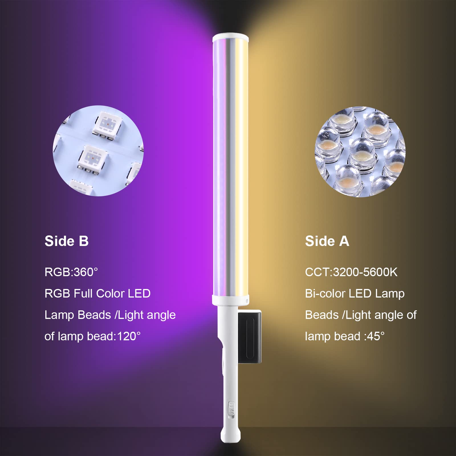 Amazon | GVM RGB ハンドヘルドライト RGB LED ビデオライト ワンド