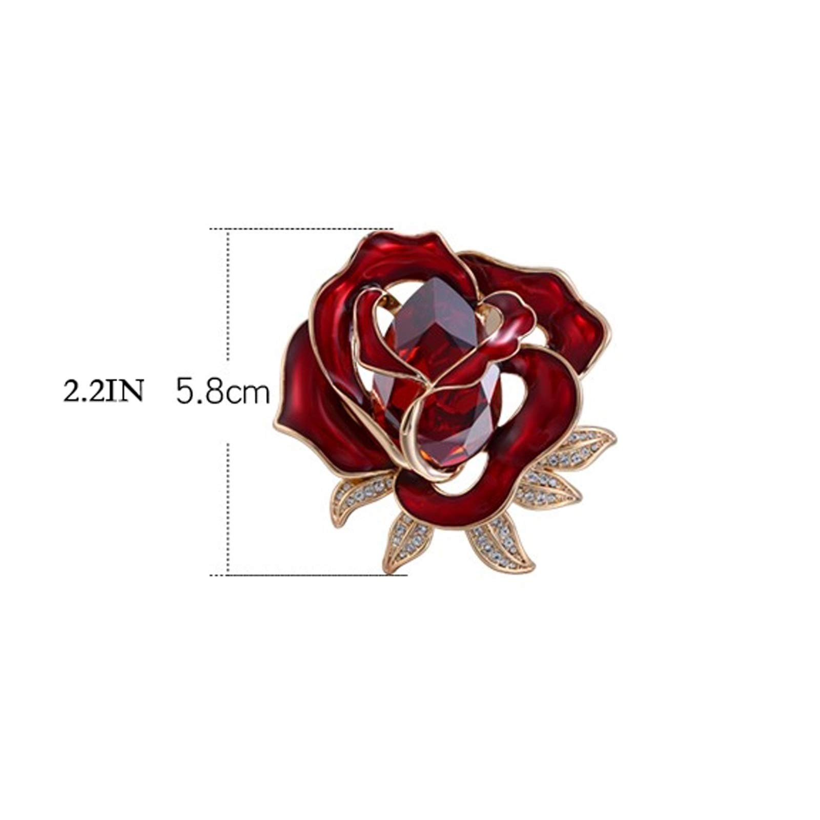 Broszka Pin dla Kobiet Mężczyzn Unikalna Róża Broszka Elegancka Damska Korsarz Akcesoria Klapa Szalik Ubrania Korsarz Panie Urodziny Ślub Bal Walentynkowy Dekoracyjny Ślub Urodziny