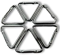 THE SILENCER 4-Pack Heavy Bag Replacement Rings - Stainless Steel Punching Bag Eyelets, Carabiner, 880lb Capacity, Tool-Free Install