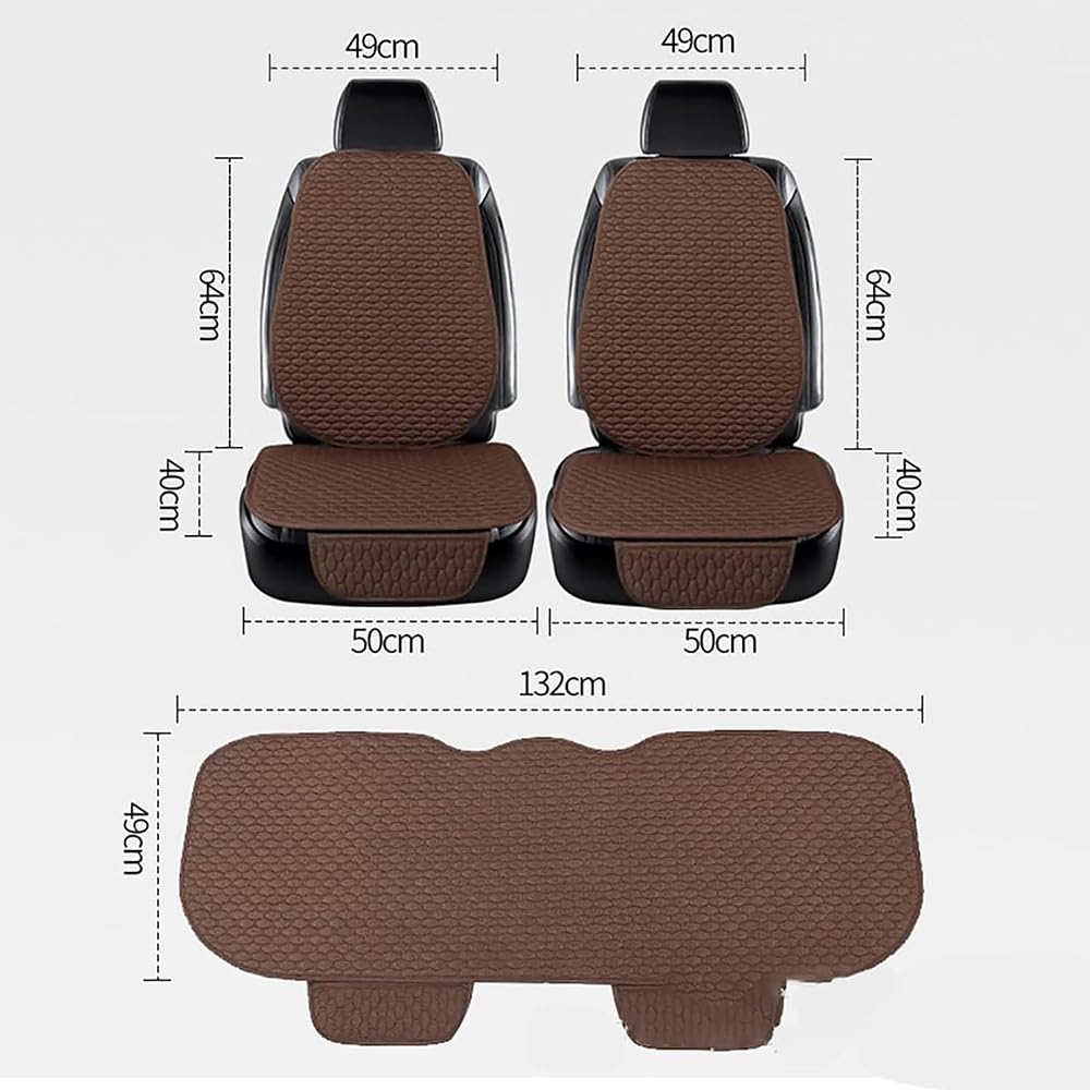 Housses SièGe Voiture pour Dacia Duster 2000-2022, Avant et Arrière Tissu de Lin Coussin Quatre Saisons Universelles Amovibles Respirant Protecteur Accessoire,F/Wine-Red