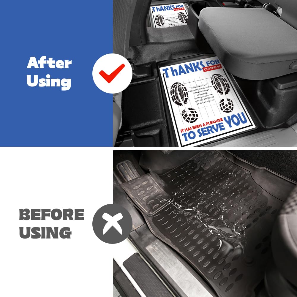 100Pcs Paper Floor Mats Detailing for Car Disposable Kraft Paper Mats Automotive Covers Protector for Vehicle — view 4