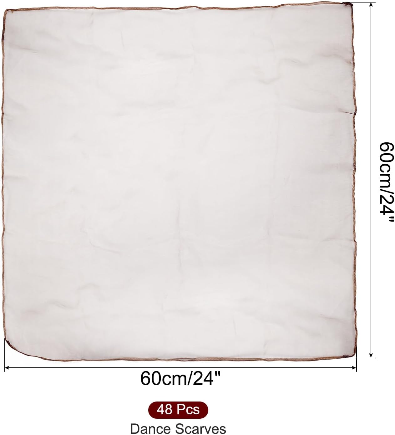 PATIKIL Dance Scarves, 48 Pcs Square Juggling Scarves 24 by 24 Inches Music Movement Scarves Performance Props Accessories for Playing Magic Juggling