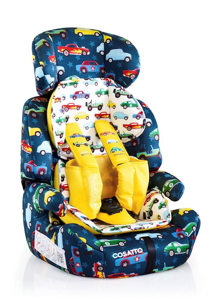 Cosatto Zoomi Toddler Car Seat & Booster Seat | 9 Months-12 Years | 5 Point Anti-Escape Harness, Adjustable Headrest, Removable Washable Covers - Forward Facing for Group 123 (Rev Up) — view 3