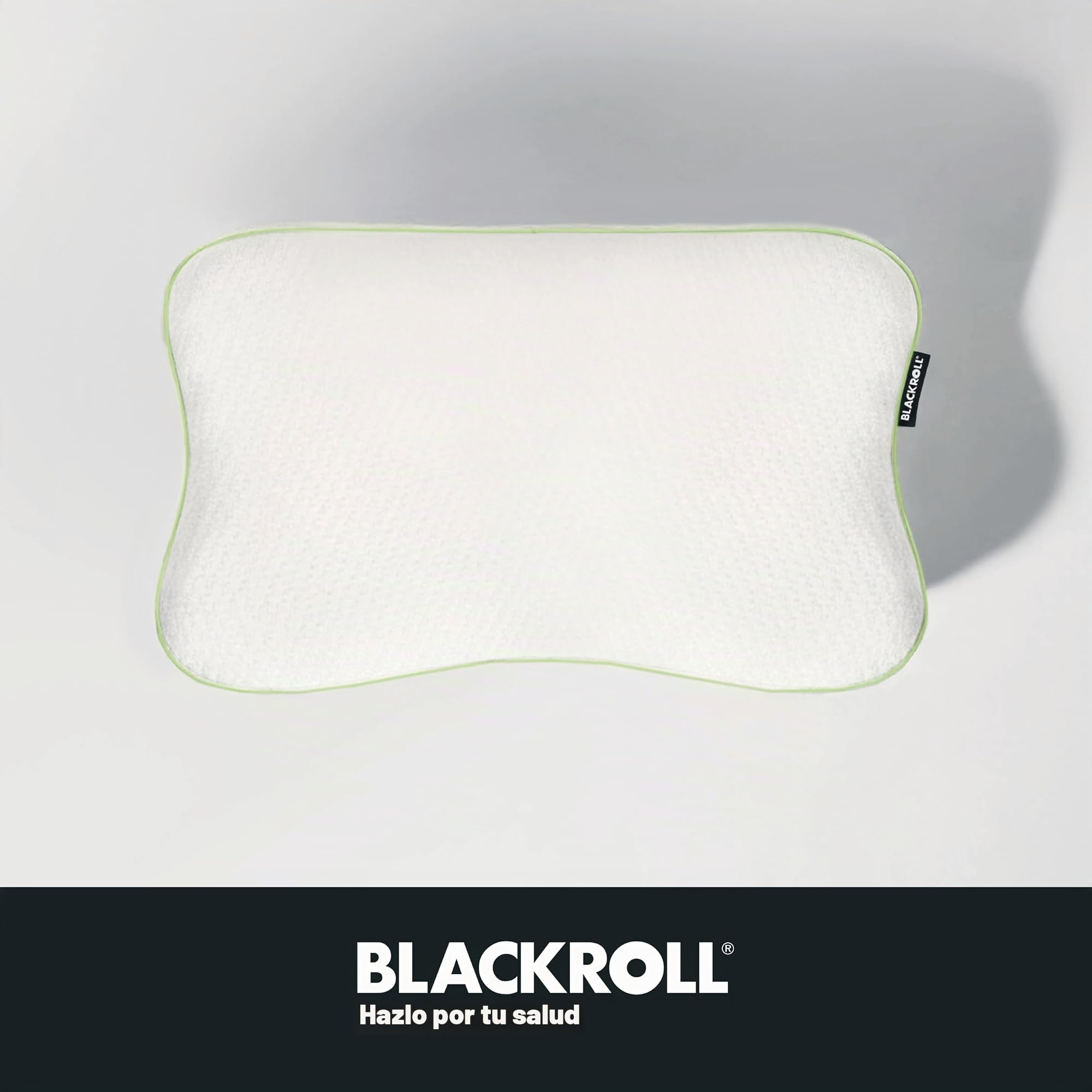 BLACKROLL® Recovery Pillow Plus (60 x 40 cm) - Almohada ergonómica para el cuello (6 – 13 cm) de espuma viscoelástica, para dormir de lado, espalda y boca abajo