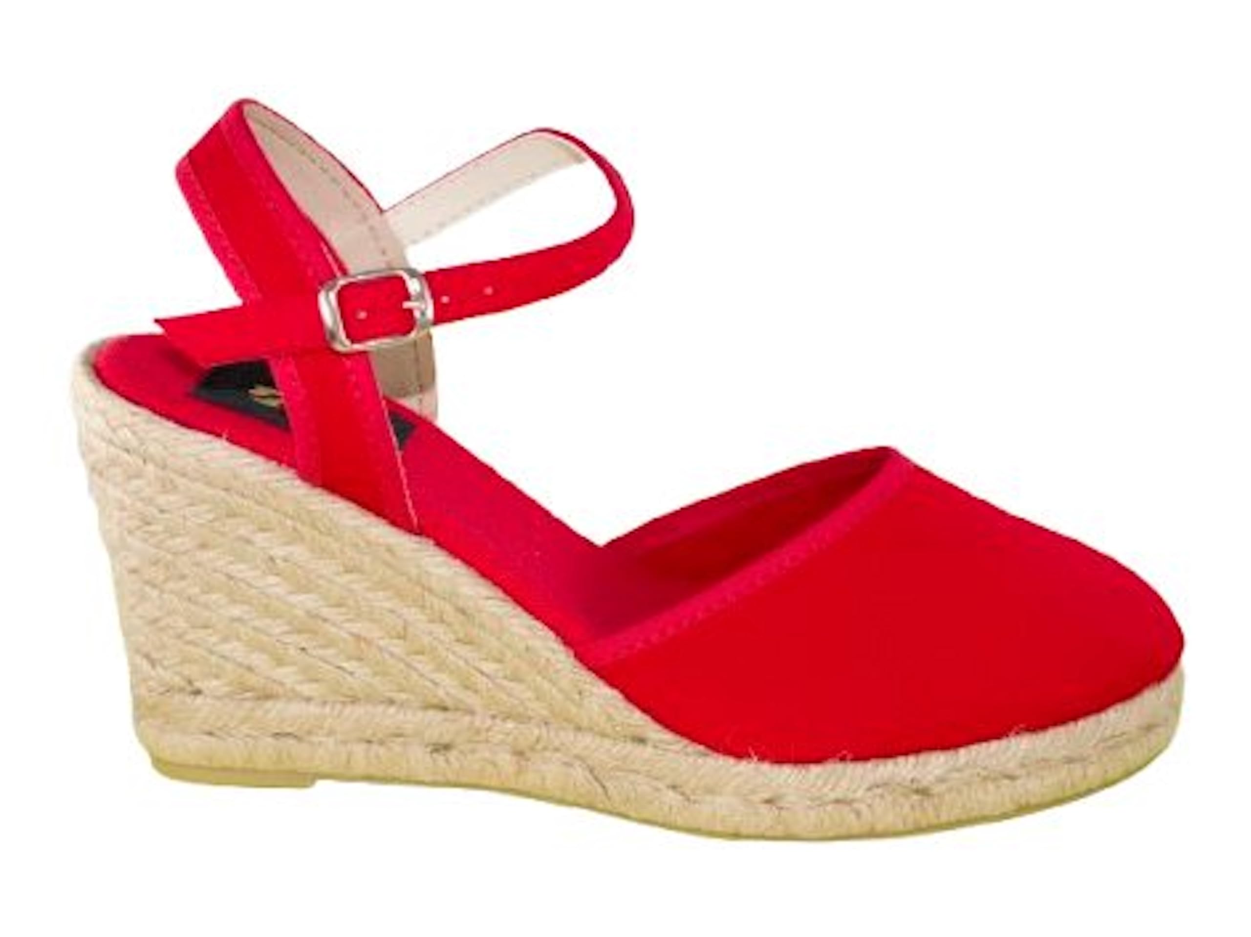 Alpargata Valenciana Mujer Cuña Yute 8,5 cm, Espadrilles Verano con Pulsera Ajustable, Hechas en España Mod 3333
