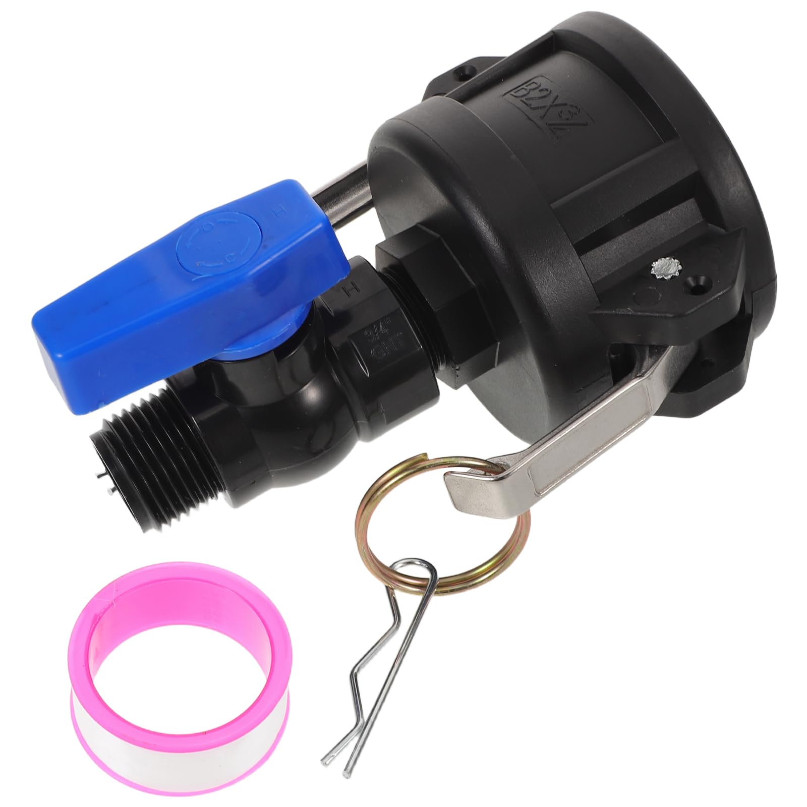 Adaptateur vanne à bille IBC en plastique haute densité pour réservoir 275-330 gallons