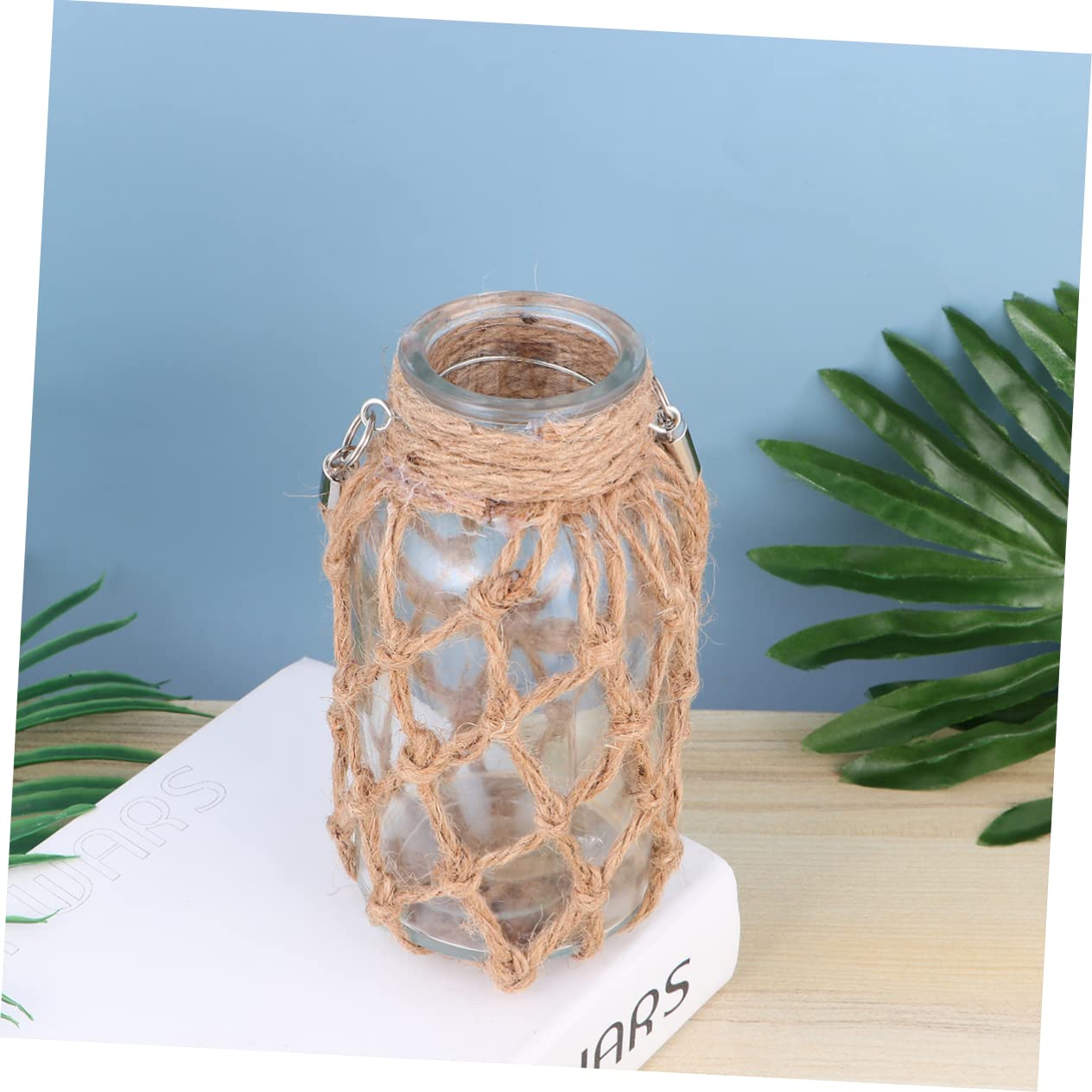 Amazon.co.jp: HOOTNEE ロープ編みデザインのガラス花瓶 水耕栽培用