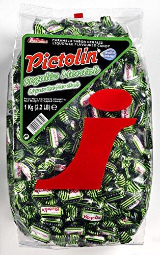 Pictolín Regaliz - Caramelos sabor regaliz - Bolsa de 1kg