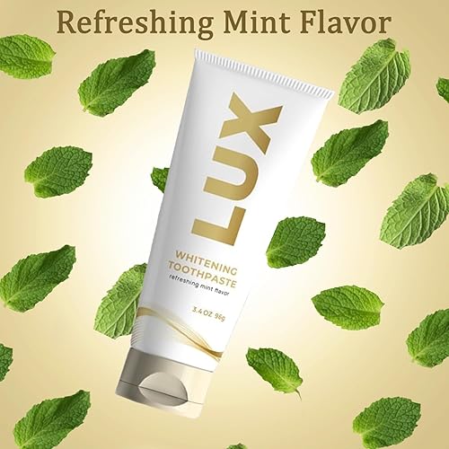Miniatura 4 de LUX Oral Care Pasta dental blanqueadora con flúor, refrescante sabor a menta