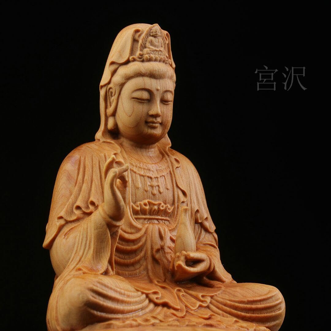 Amazon｜宮沢婆娑三聖 仏教工芸品 稀少珍品 木彫仏像 彫刻美術品｜仏像 