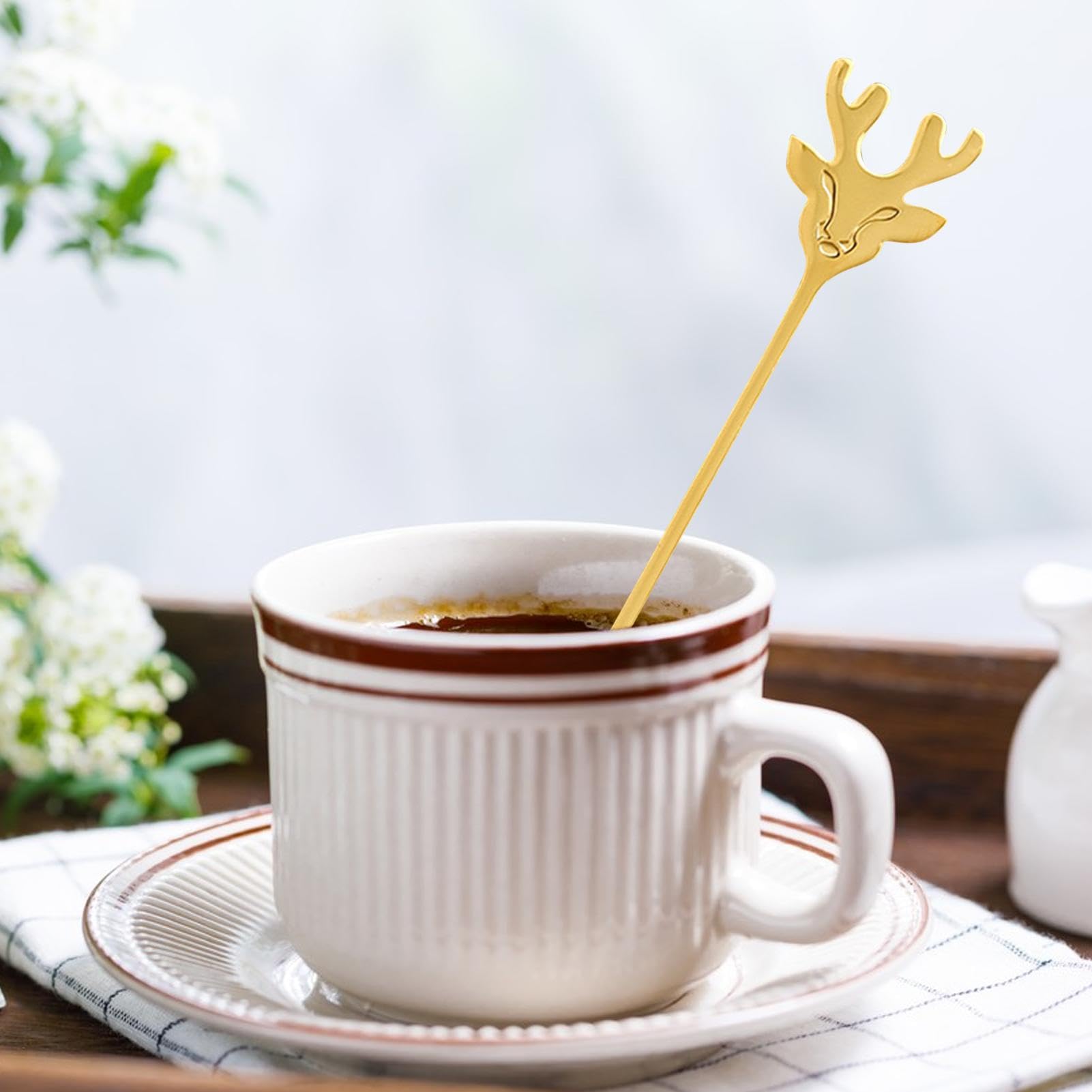 Cucchiai Per Mescolare Caffè 4 Pezzi Cucchiaini per Mescolare in Acciaio