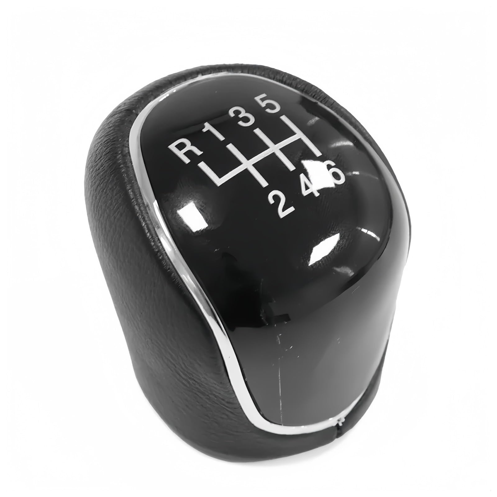 Polvane 6Speed-5 Pcs Black Gear Shift Lever Knob 6 For Speed Gear Shift Knob For Ford For Mondeo For Mk4 S-Max C-Max For Focus Mk2 For Kuga(6Speed-5 Pcs Black)