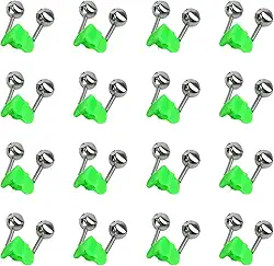 12 peças Sinos de pesca para varas, sino de pesca, alarme de mordida de peixe, clipes de sinos de pesca, alarme de vara de pesca com sino de alerta