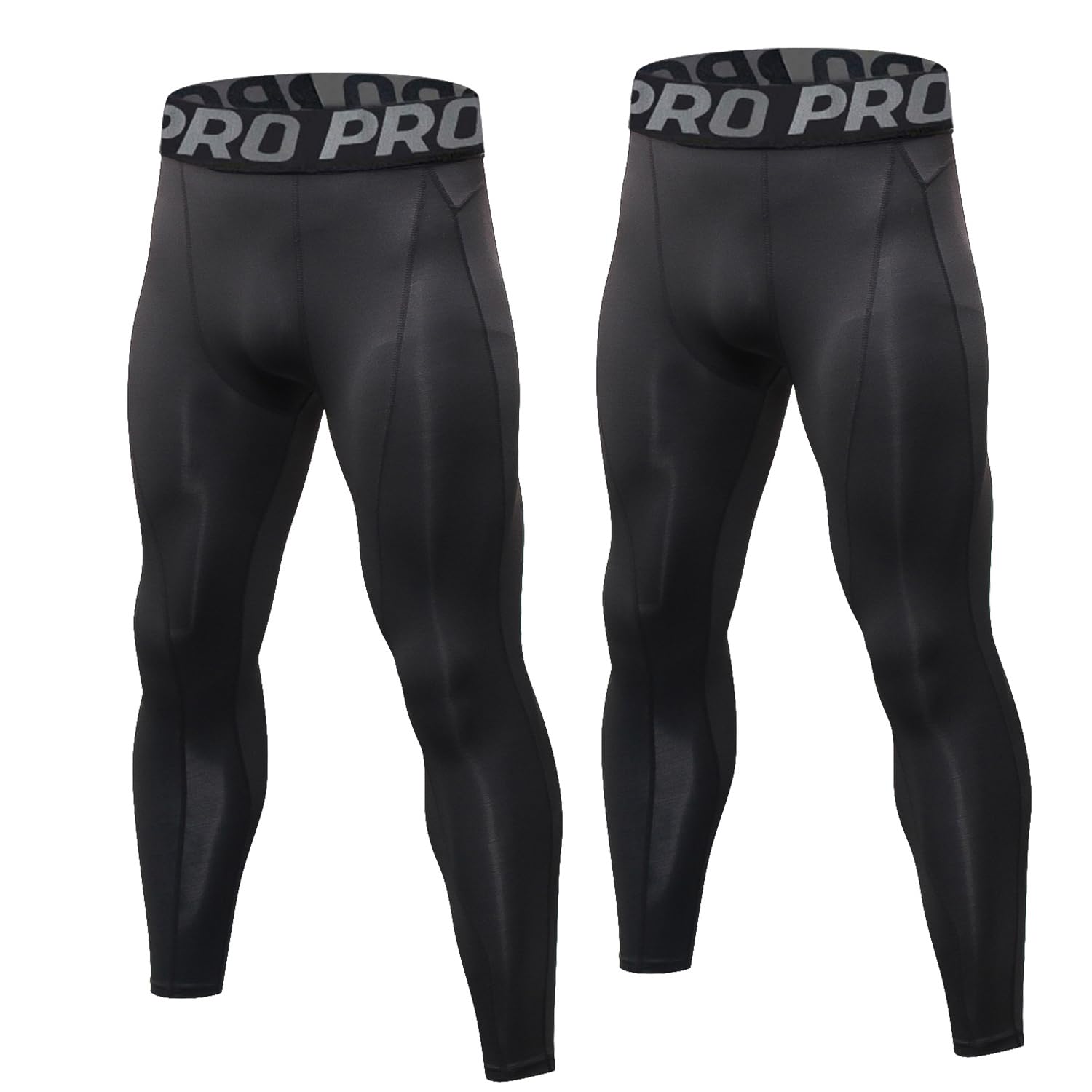 Lot de 2 Caleçon Long Homme Thermique sous-Vêtement Chaud Collant Homme Hiver Legging Doux et Léger