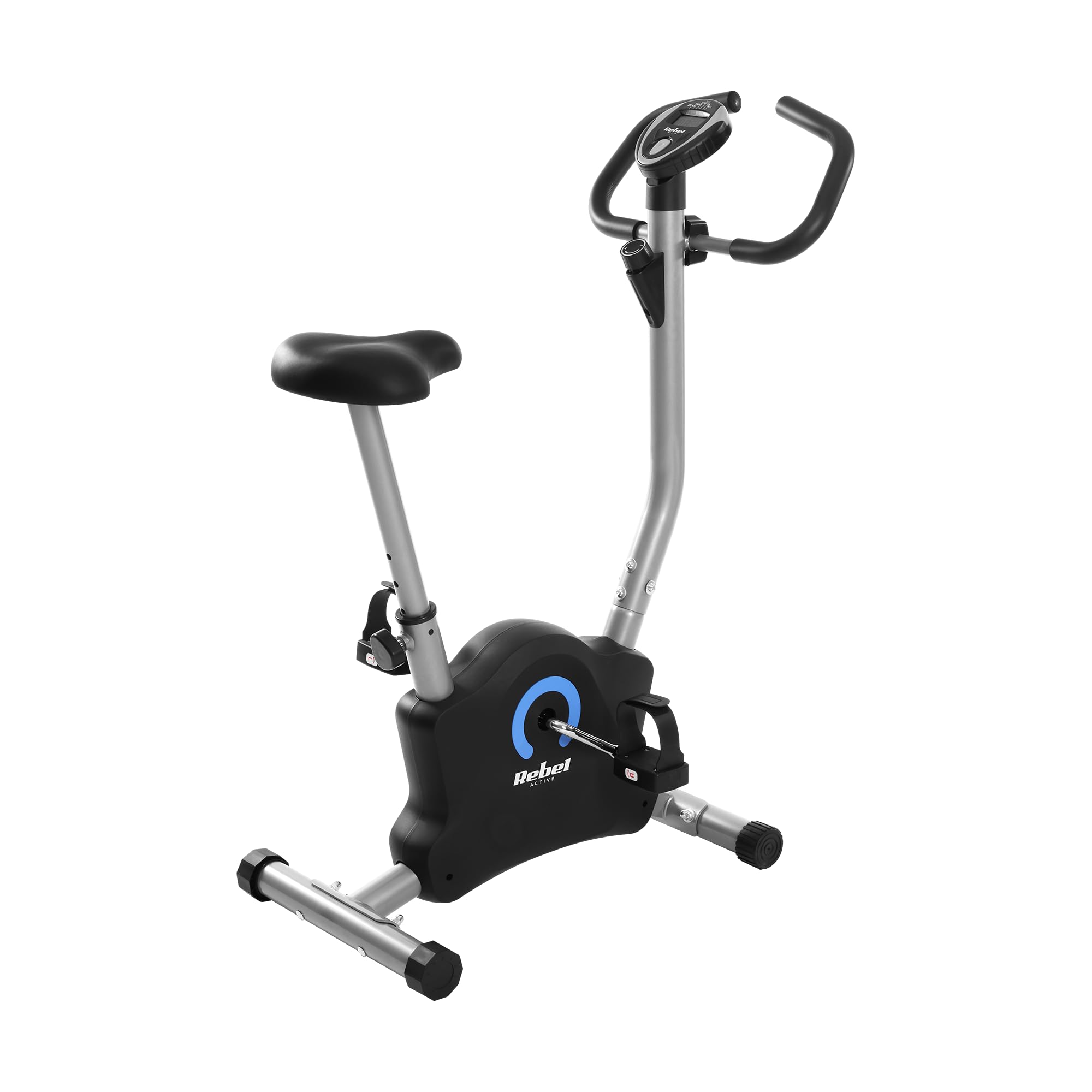 Rebel Electro Rower Treningowy Stacjonarny Mechaniczny Pasowy Wyświetlacz LCD RBA-1013