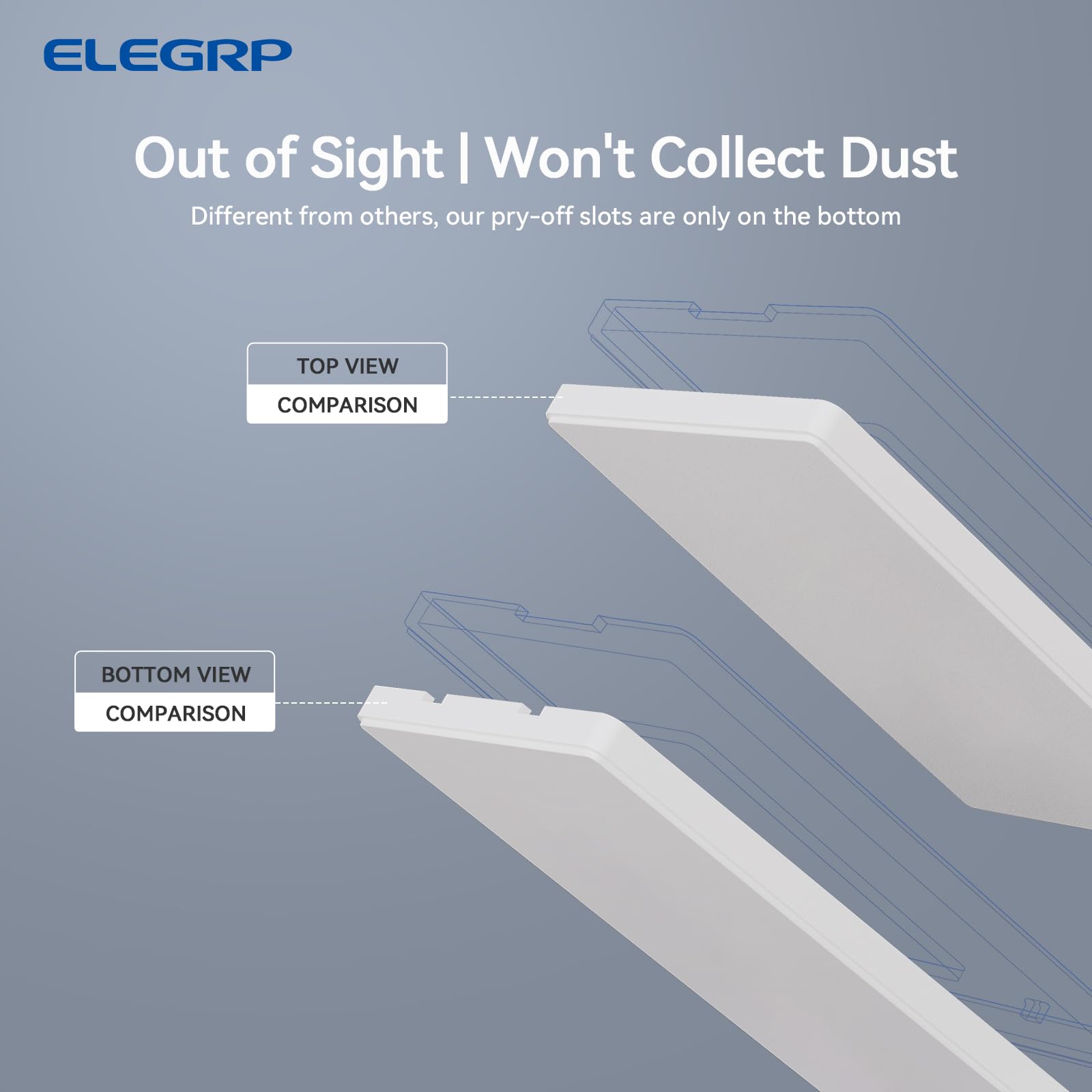 Blank Wall Plate Cover - Screwless Outlet Plate -3