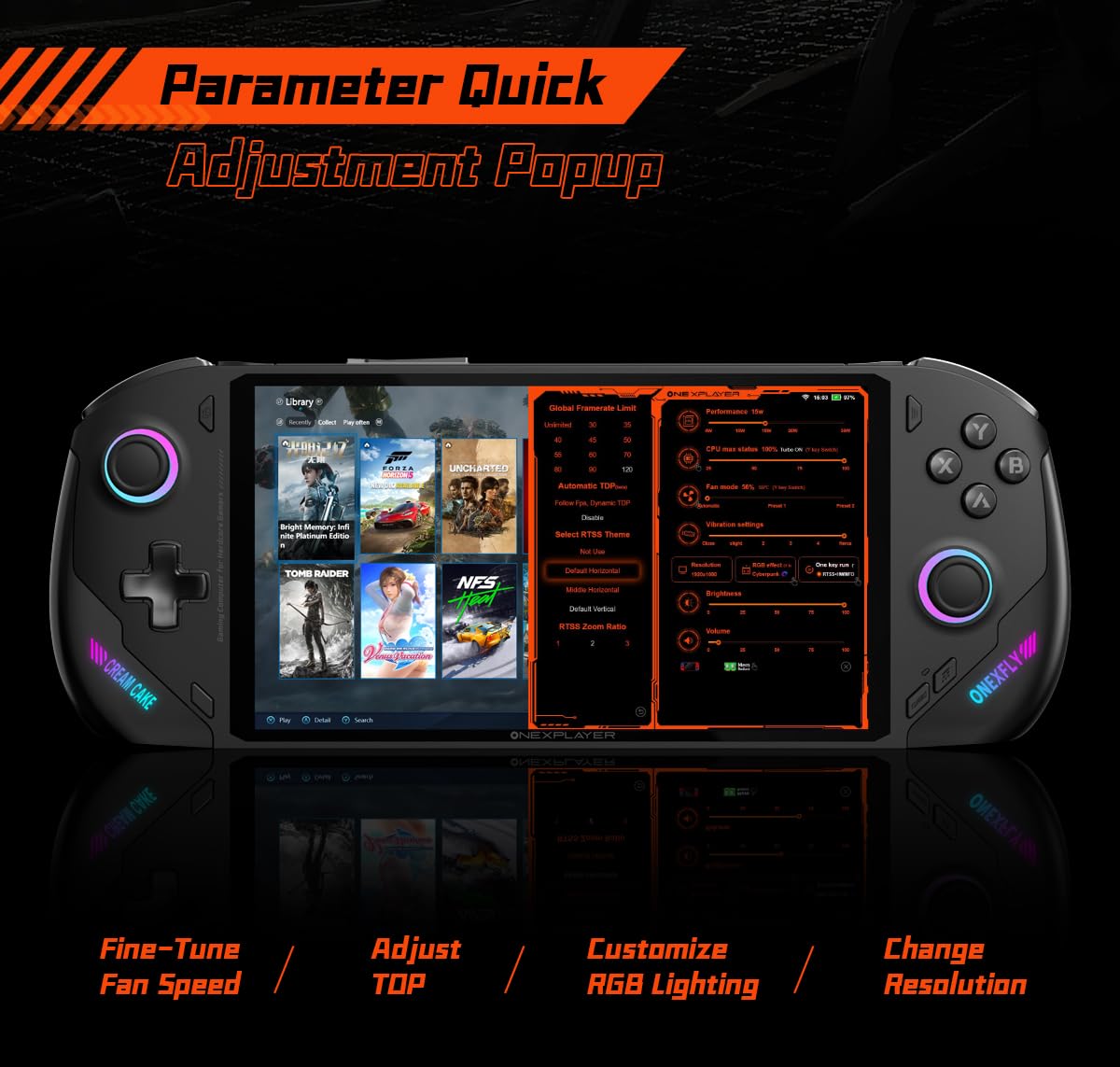 ONE XPLAYER OneXfly Handheld Game Console, Ryzen 7840U Handheld 