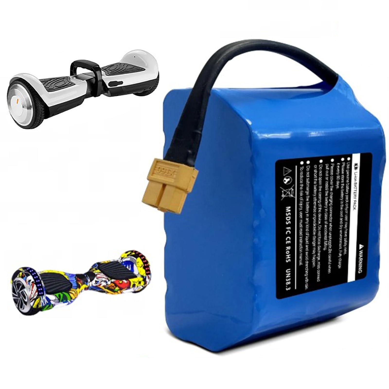 HJGHY Balance Car Lithium Battery 25.2V 4000mAh Twist Car Battery 29.4V 4000mAh Self-Balancing Boards Batteries for 0-117W Scooter Motor with XT60 Plug