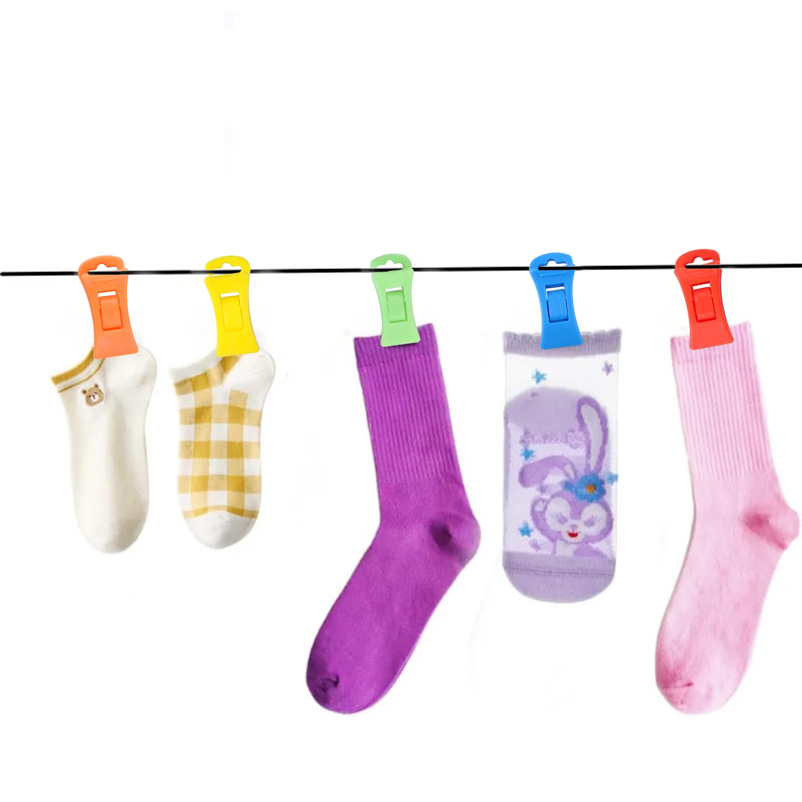 LOVENTA® Lot De 100 Pinces à Chaussettes Pour Machine à Laver Et Sèche-linge - Maintien