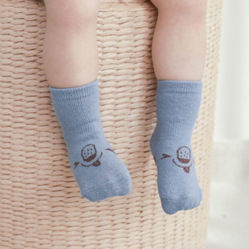 Sosoport 5pairs Non- Cartoon Socks for Indoor Use Soft Floor Socks for Years Old for Learning to Walk Comfortable and Breathable Design Included