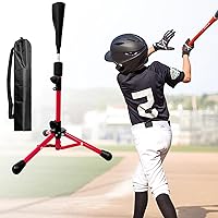 LPALNTYS 2025 Portable Batting Tee for Kids Baseball/Softball - Stable Tripod, Adjustable 20-31", Rubber Top, Carry Bag Ages 3-12
