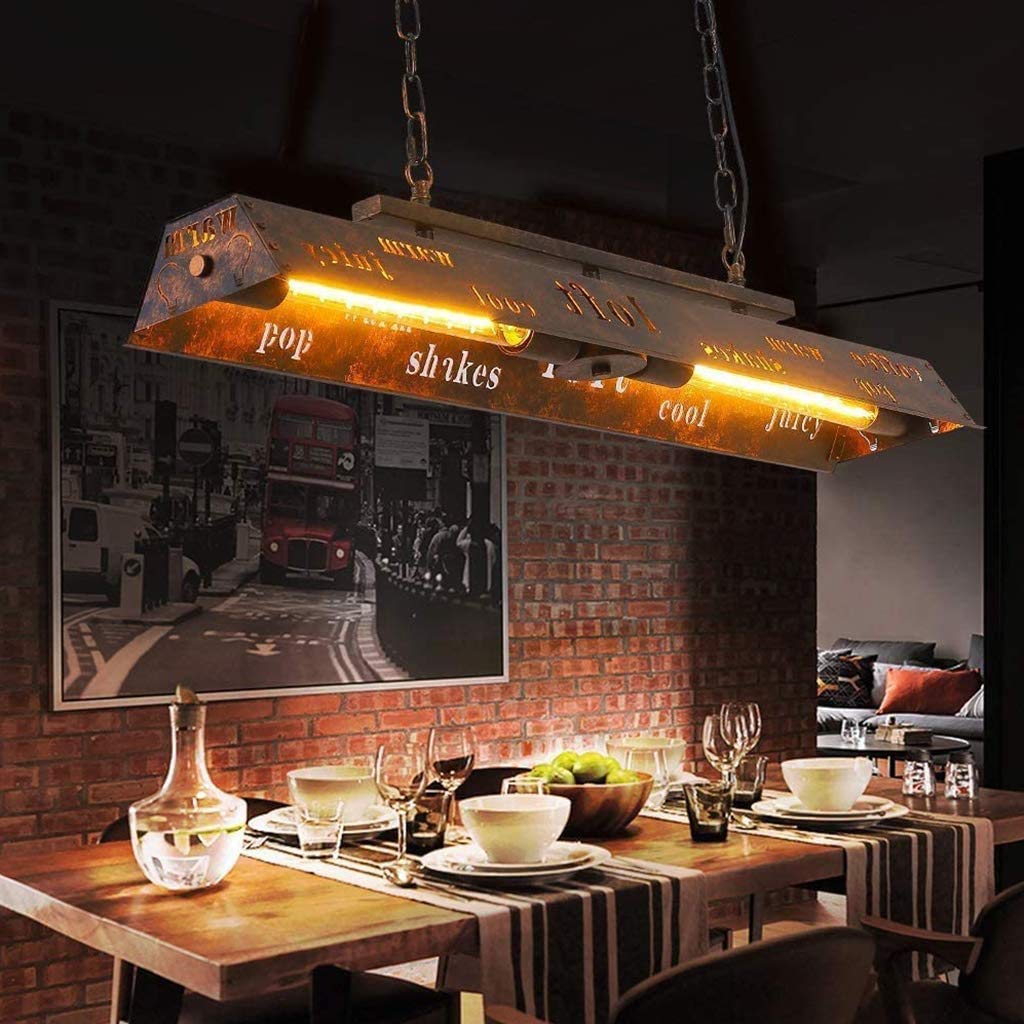 Delaveek-4-koppige Industriële Metalen Kroonluchter - Zwart Goud O 72 Cm Vintage Industriele