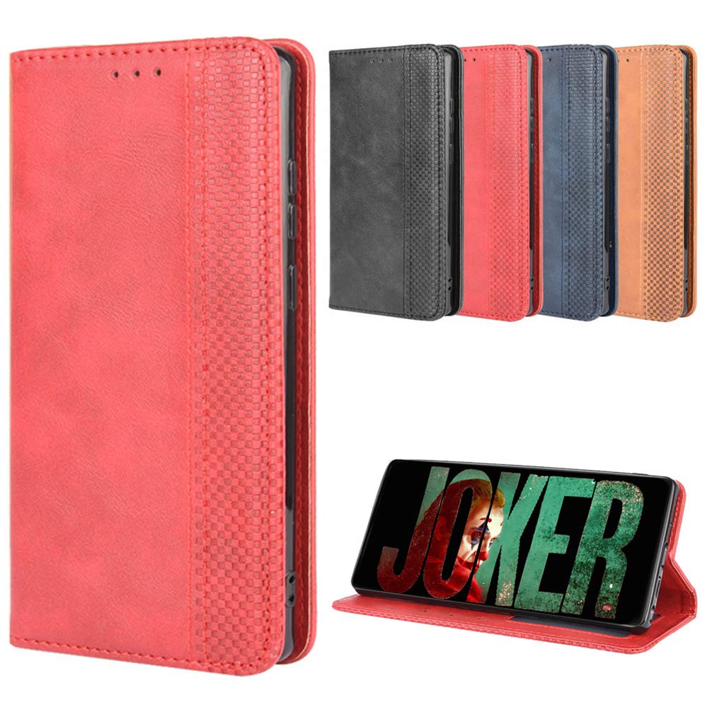 Cover Portafoglio Con Stand Per TCL 205: Custodia In Pelle Con Slot Carte, Antiscivolo, Nero