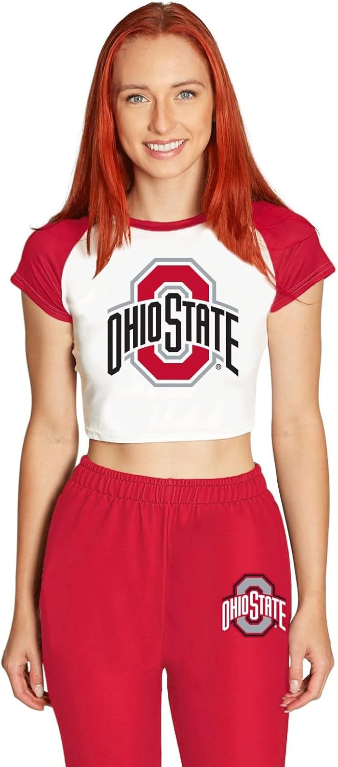 Lojobands Women's Tailgate Outfit College Game Day Team Tee T-Shirt Crop Top - Image 7
