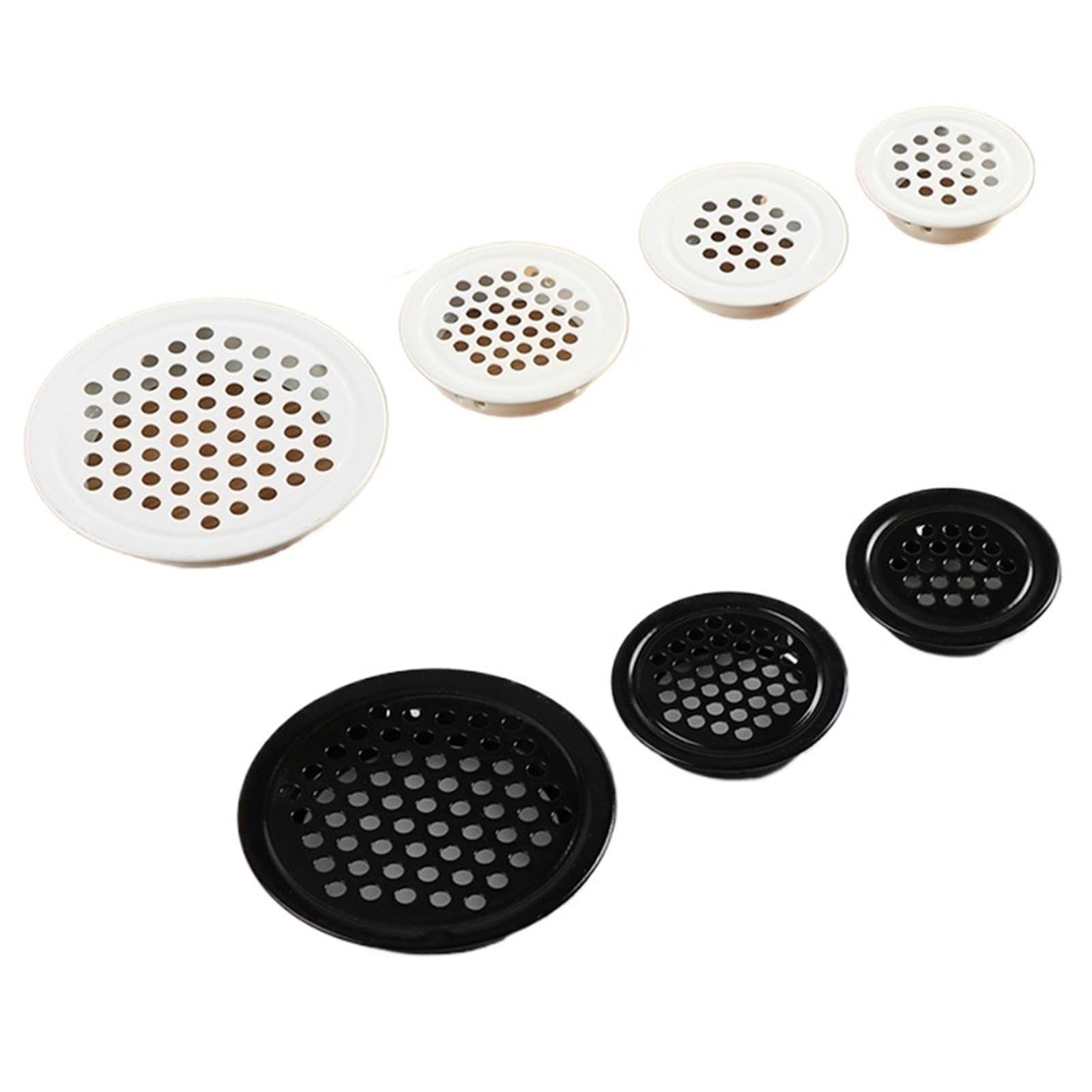 Ventilation Grilles 3pcs Round Cabinet Air Duct Vent Steel Louver Mesh Hole Plug Decor Cover Wardrobe Grille Ventilation(Black 29mm)