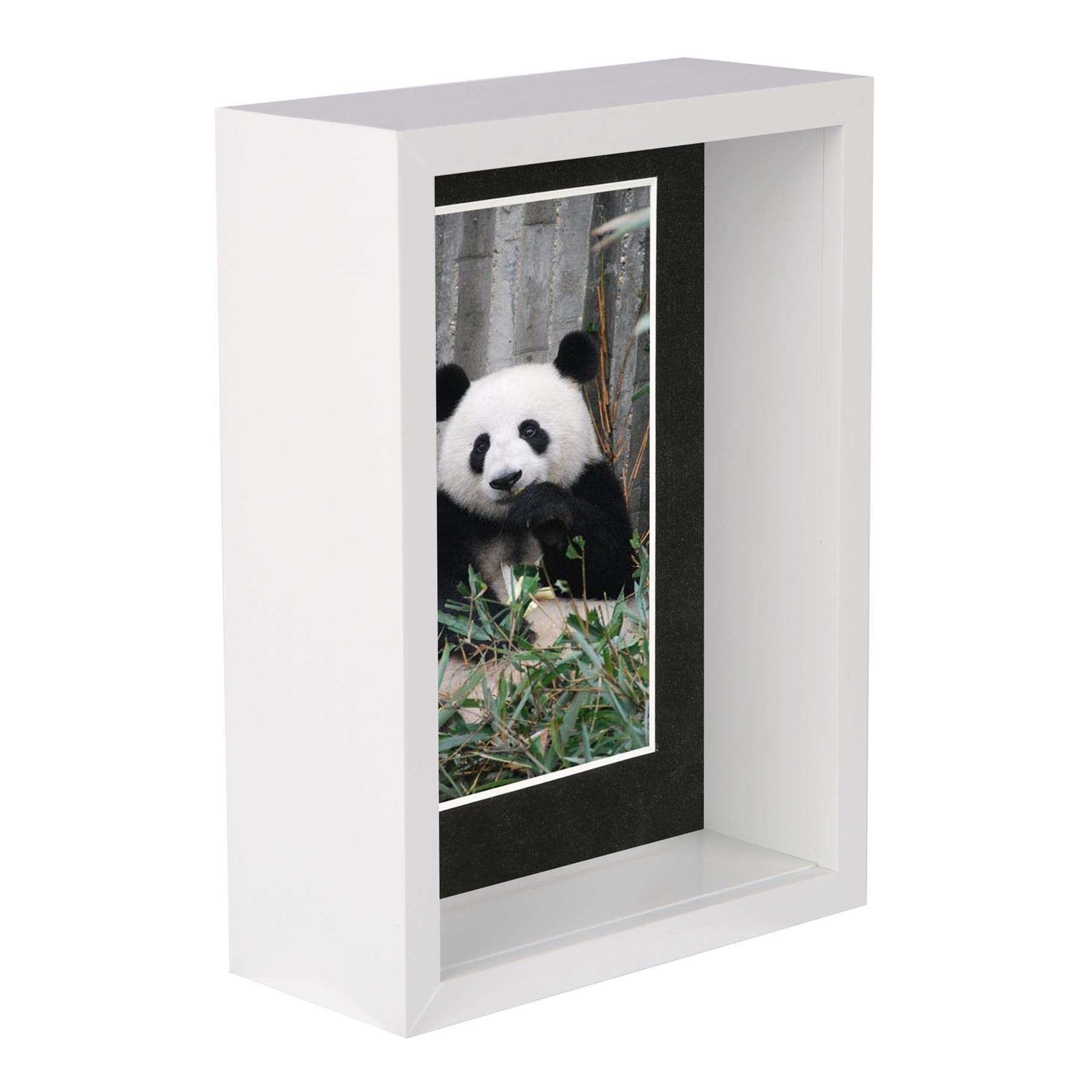 5" x 7" Box Photo Frame with 4" x 6" Mount - White - Pack of 2